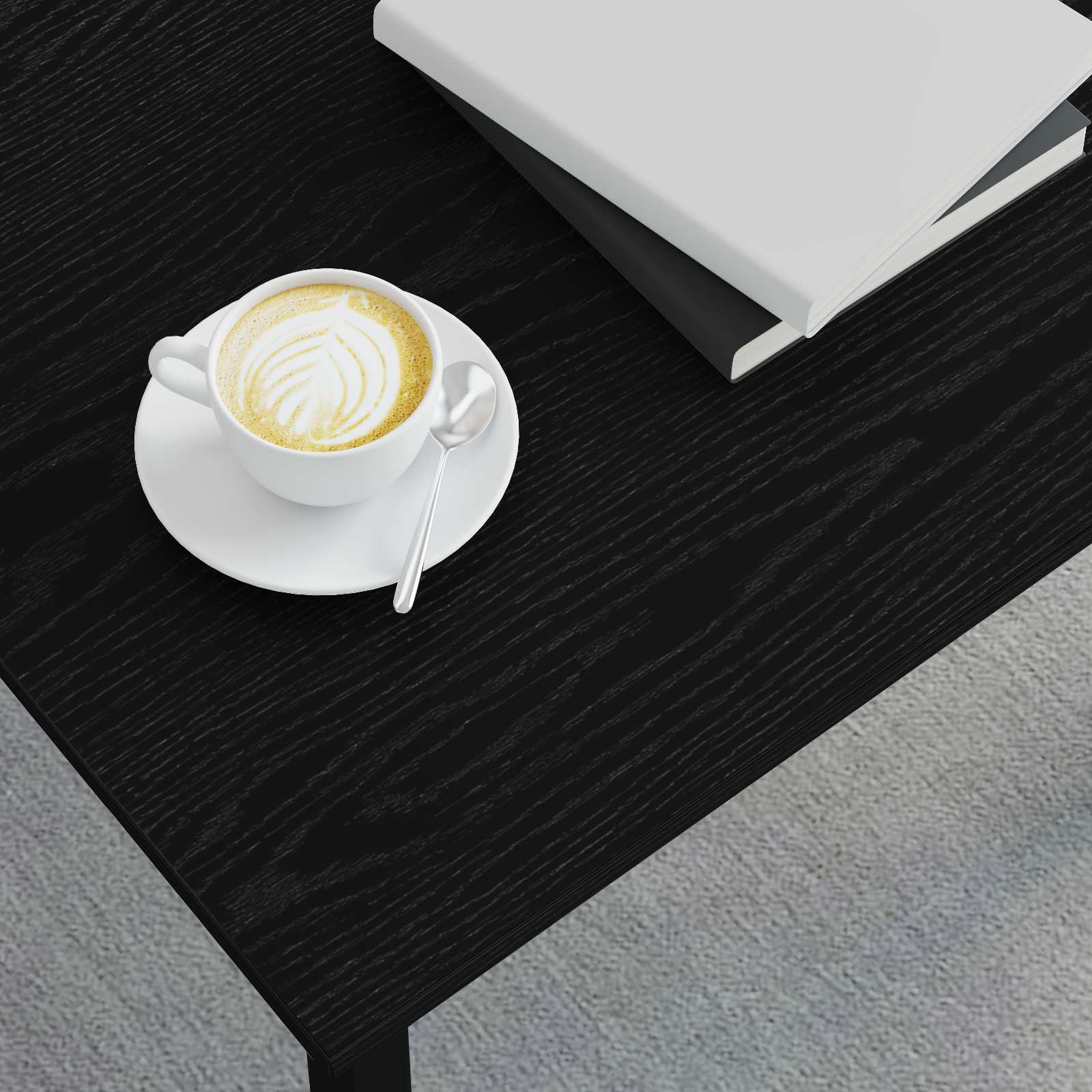 Coffee Table Black Oak 50 x 50 x 36 cm Engineered Wood