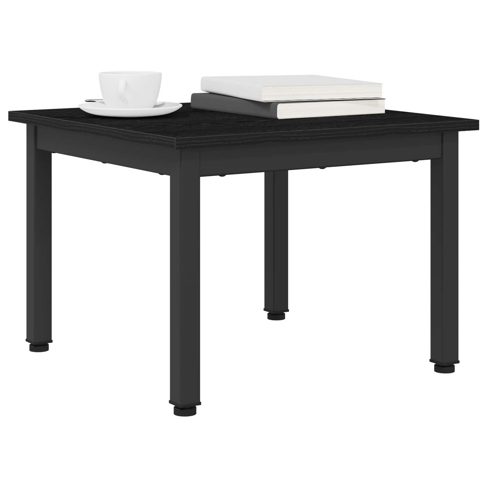Coffee Table Black Oak 50 x 50 x 36 cm Engineered Wood