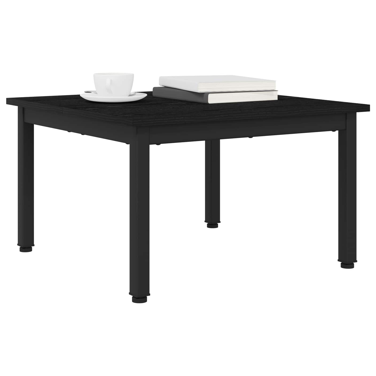 Coffee Table Black Oak 60 x 60 x 36 cm Engineered Wood