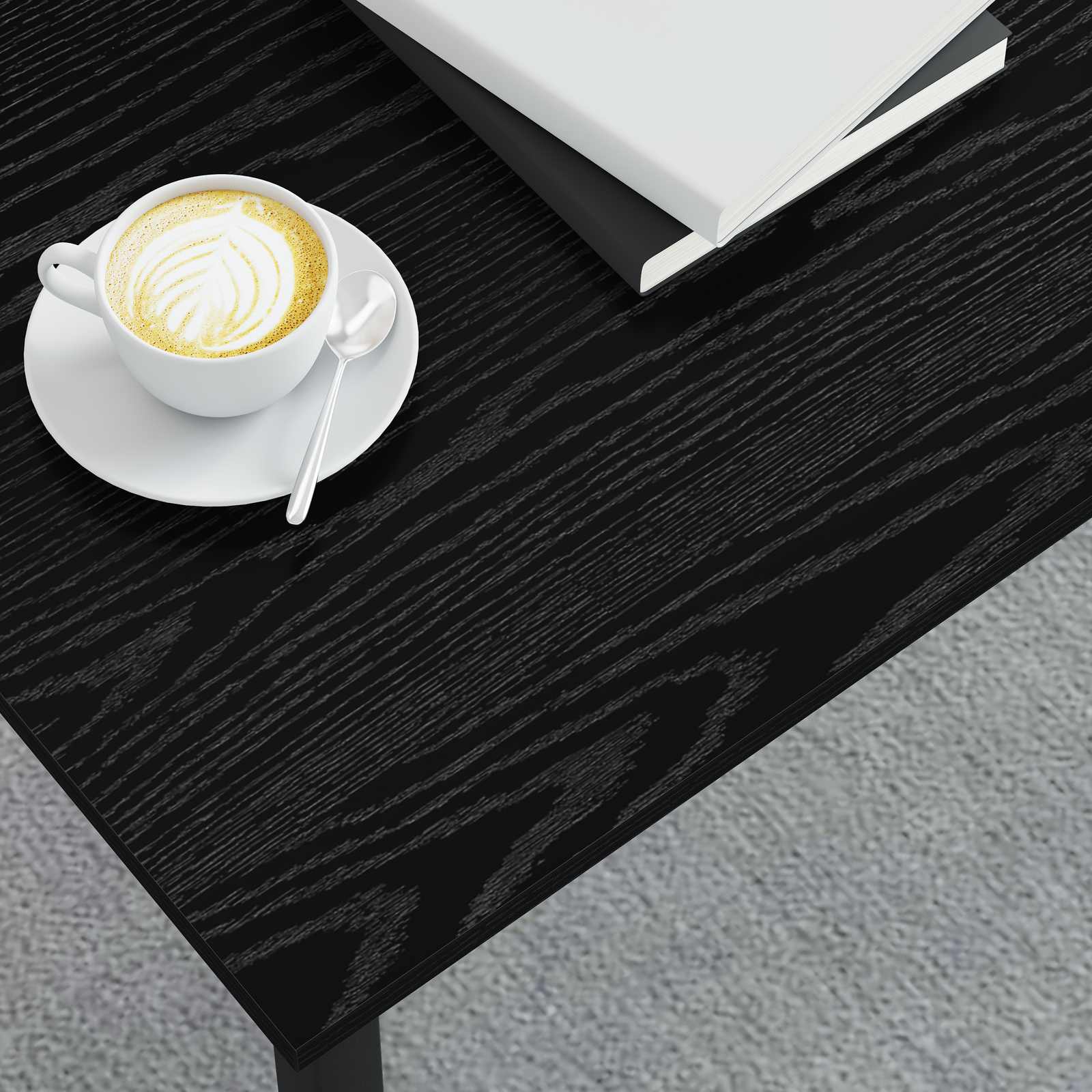 Coffee Table Black Oak 100 x 50 x 45 cm Engineered Wood