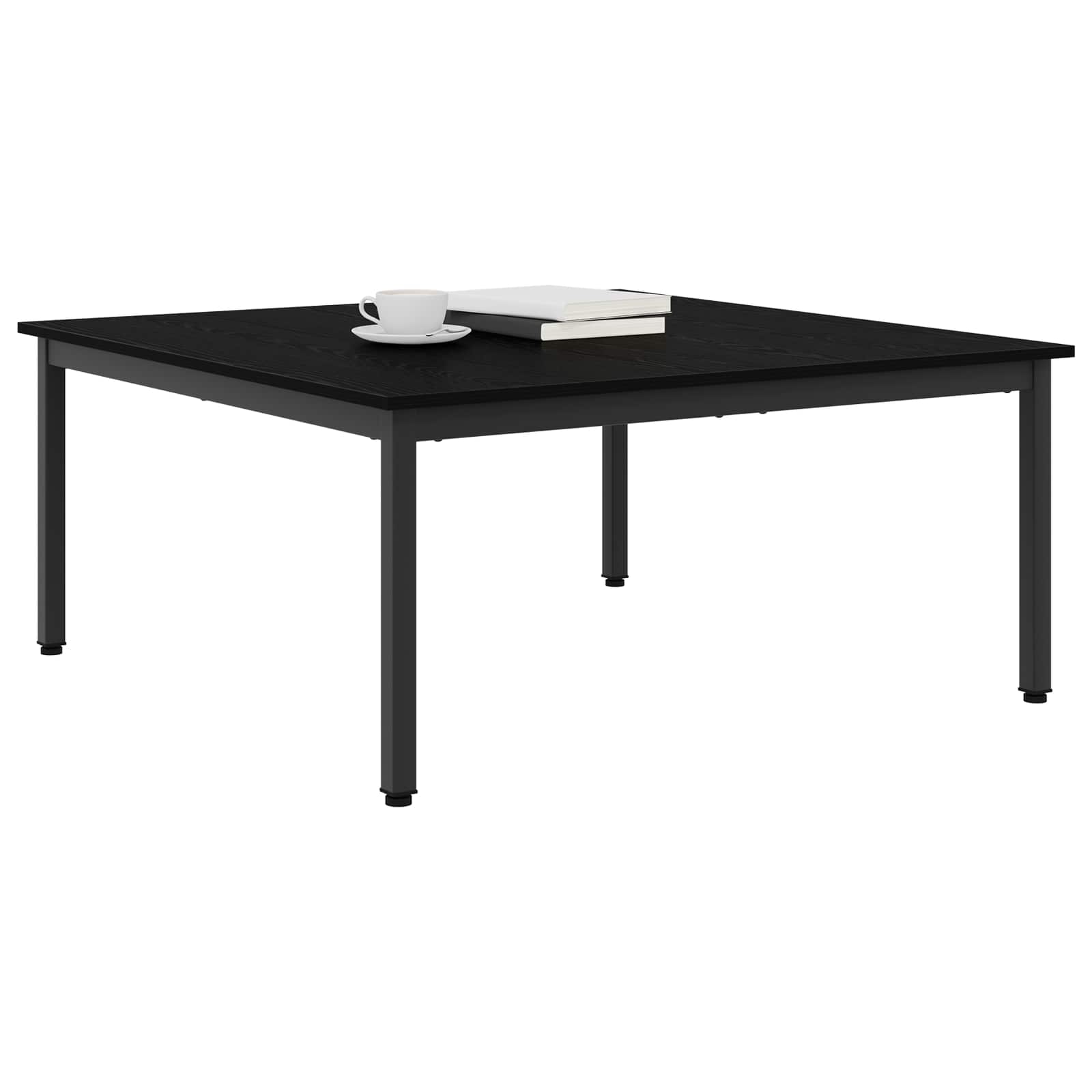 Coffee Table Black Oak 100 x 100 x 45 cm Engineered Wood