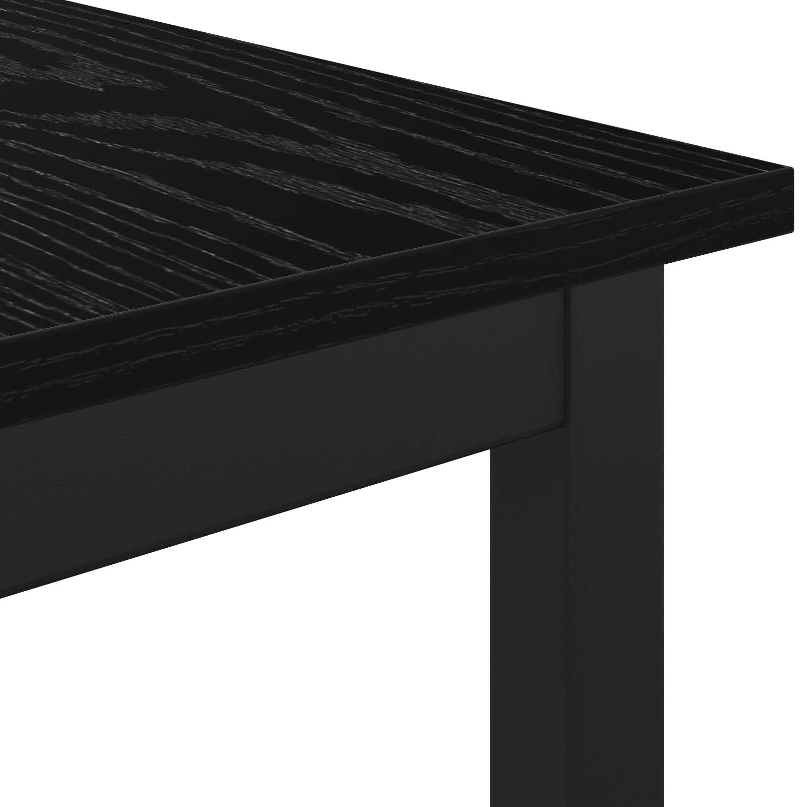 Bench Black Oak 110 x 35 x 45 cm Engineered Wood