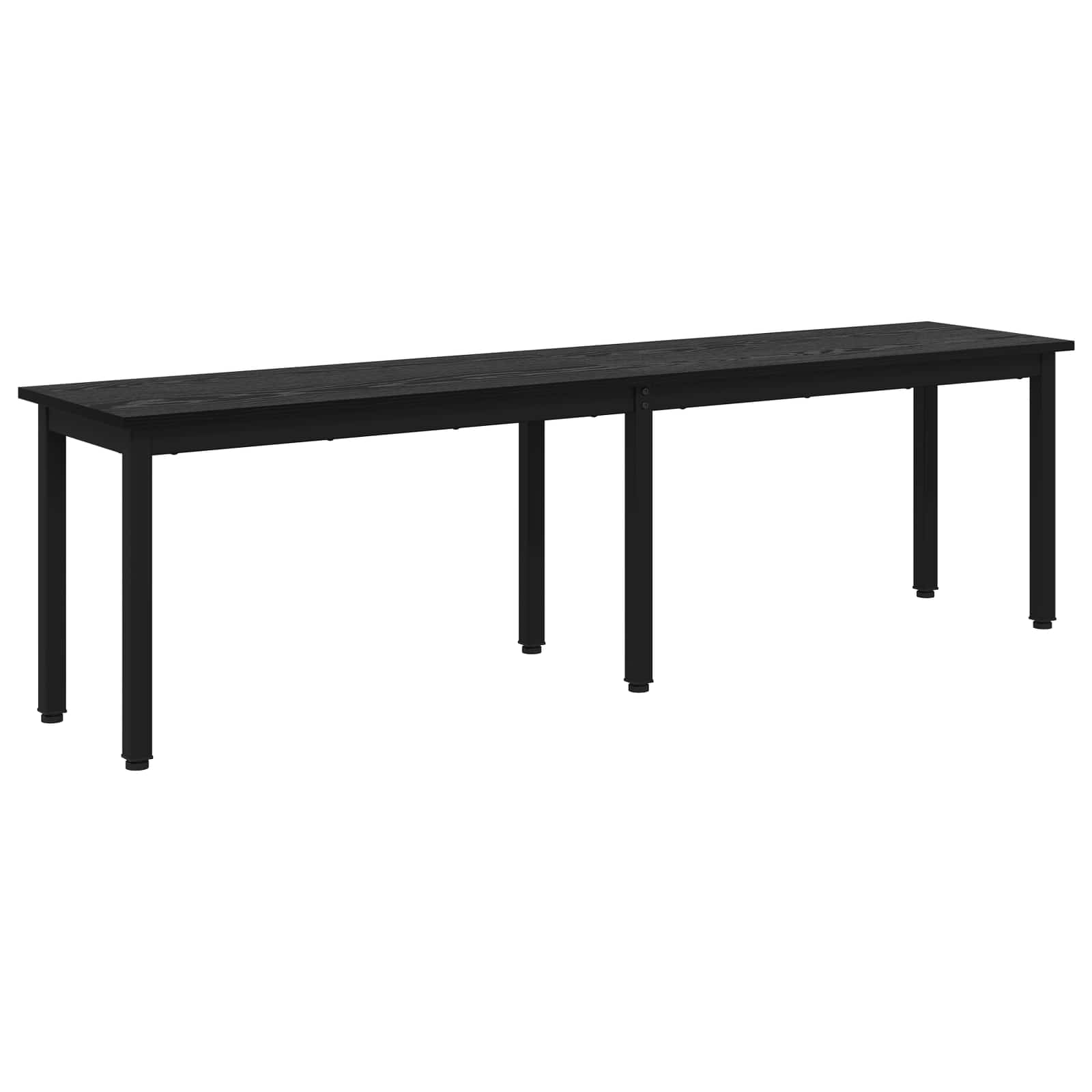 Bench Black Oak 160 x 35 x 45 cm Engineered Wood