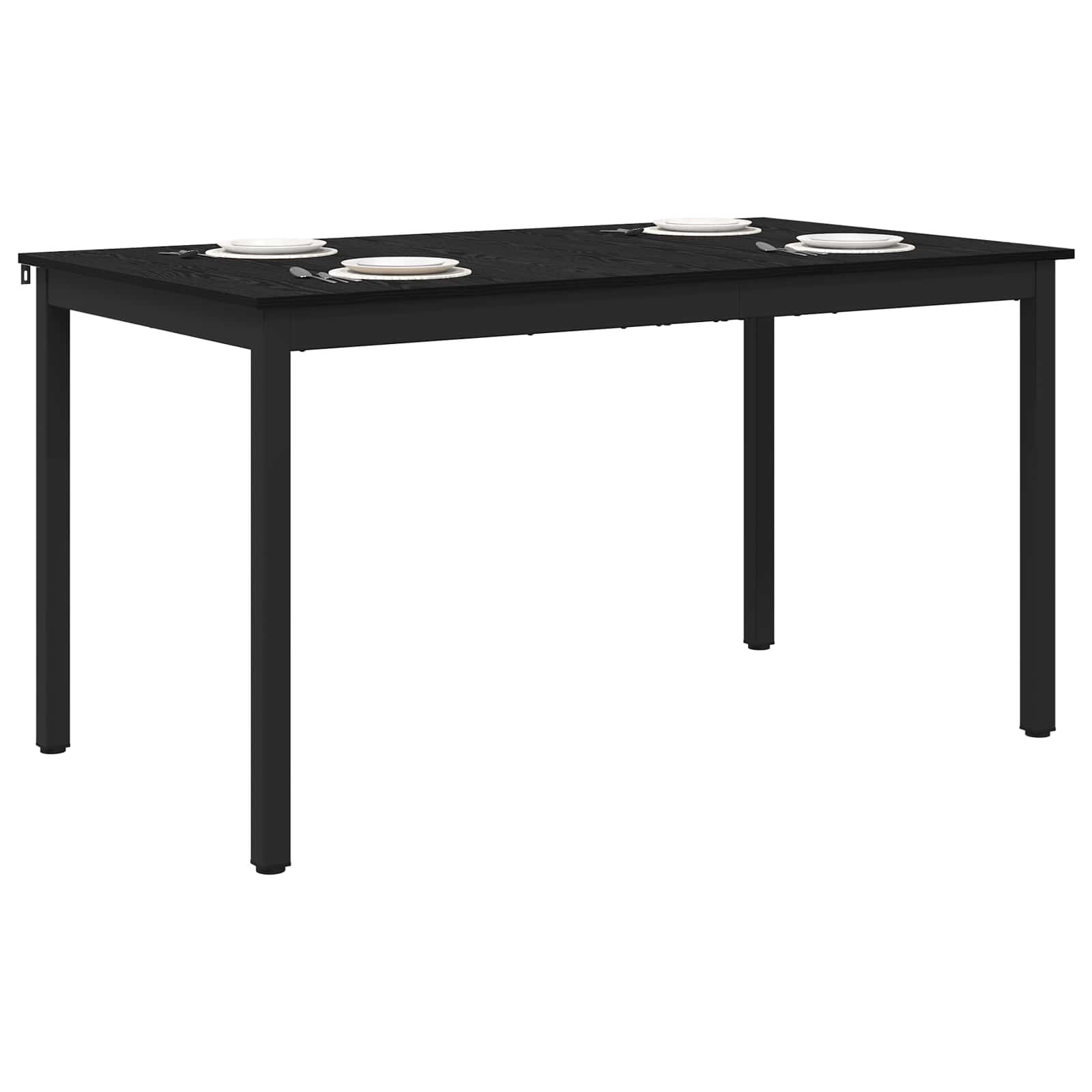 Dining Tables 140 x 80 x 75 cm Engineered Wood Black Oak