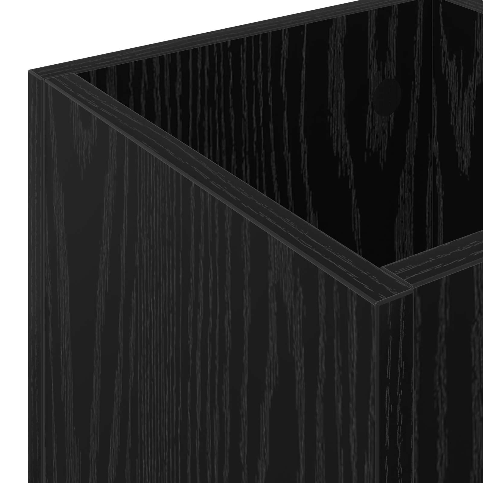 Umbrella Stand Black Oak 25 x 24.5 x 64 cm Engineered Wood