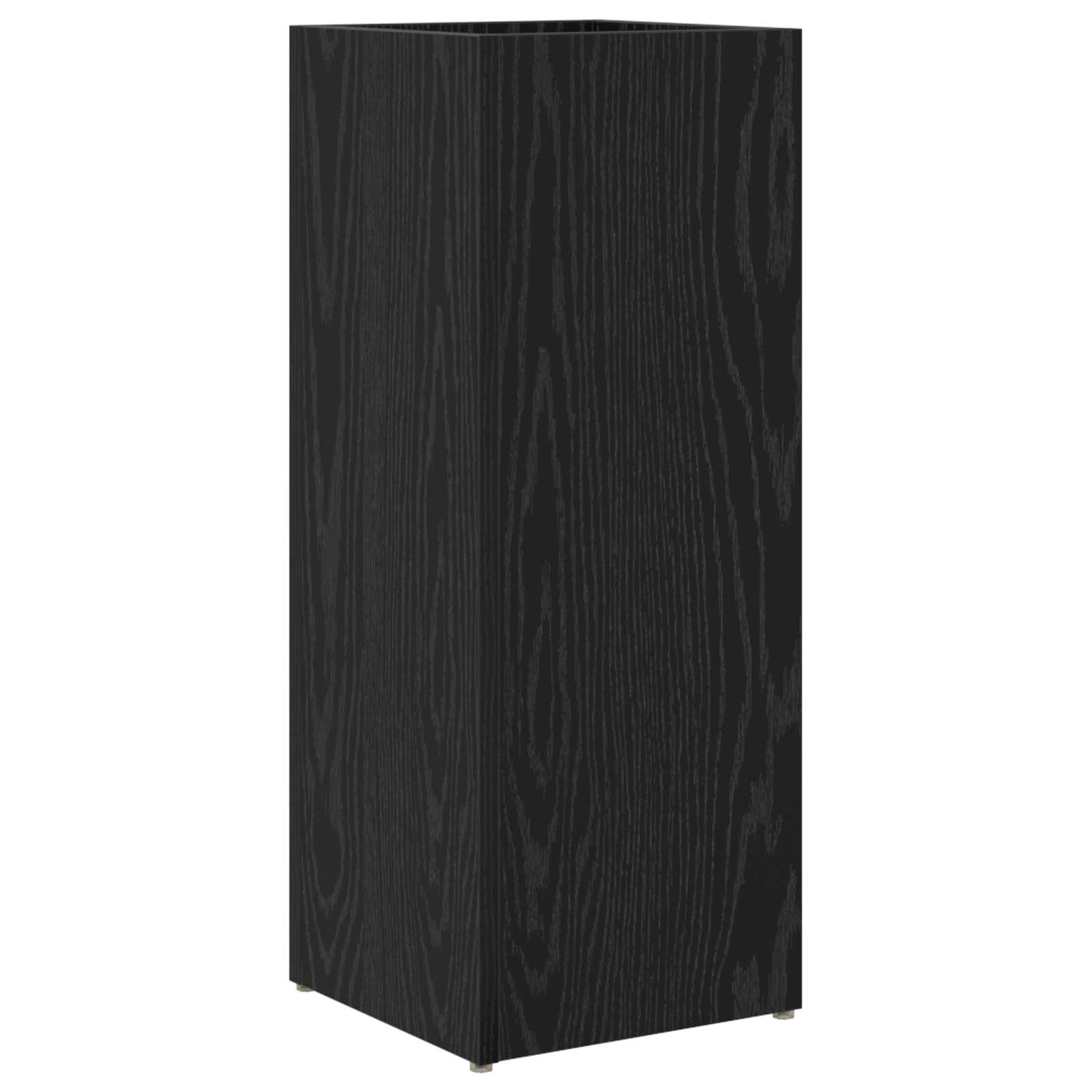Umbrella Stand Black Oak 25 x 24.5 x 64 cm Engineered Wood