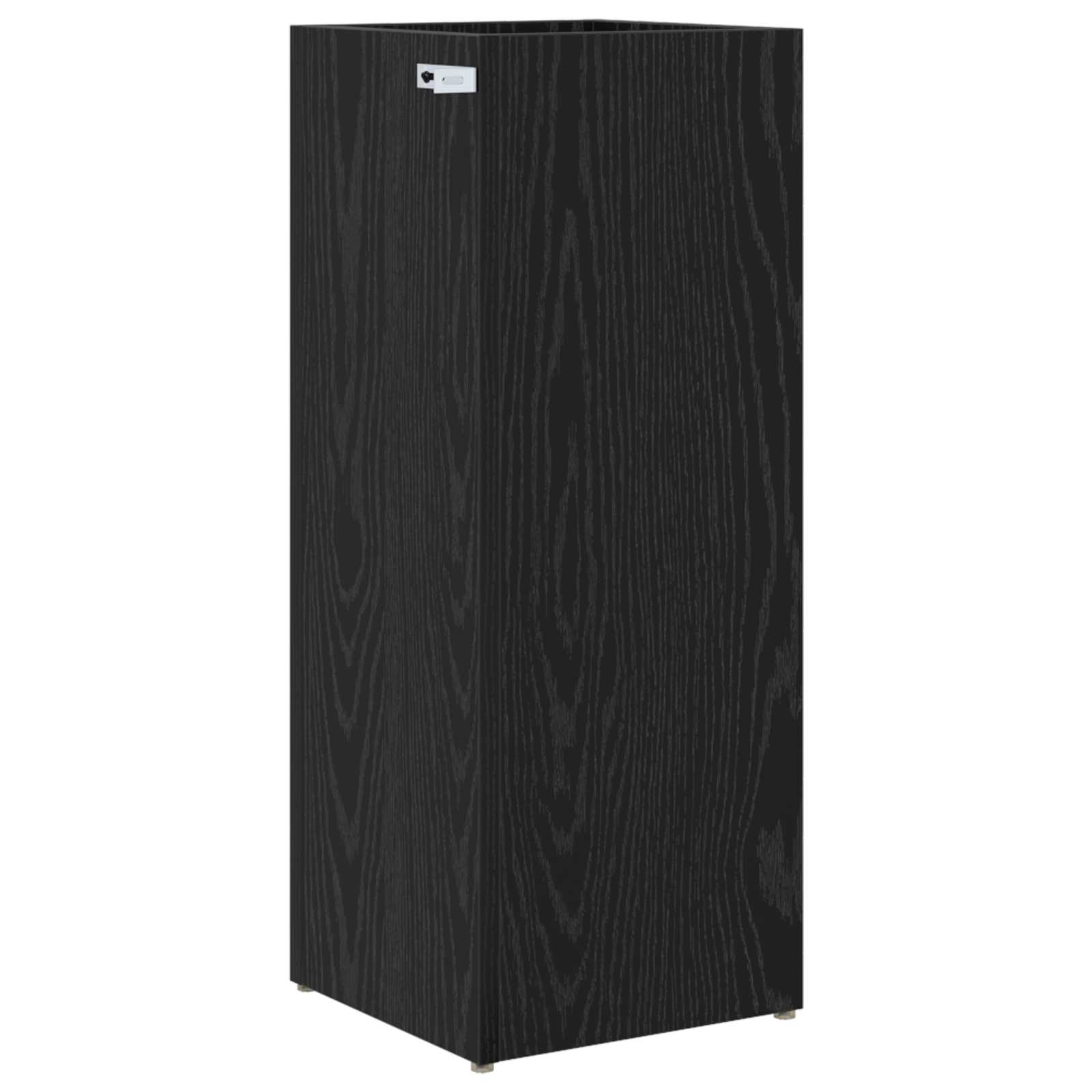 Umbrella Stand Black Oak 25 x 24.5 x 64 cm Engineered Wood