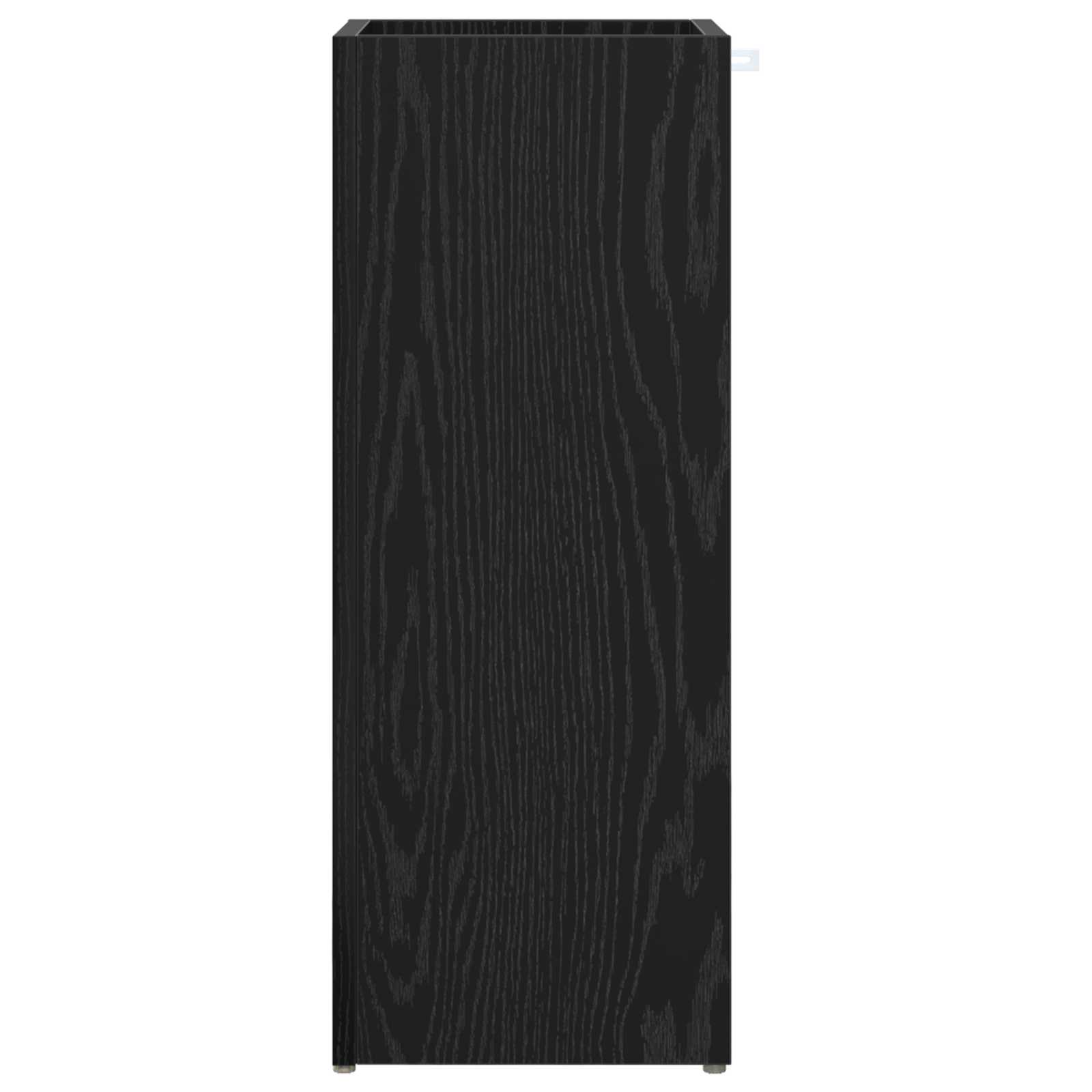 Umbrella Stand Black Oak 25 x 24.5 x 64 cm Engineered Wood