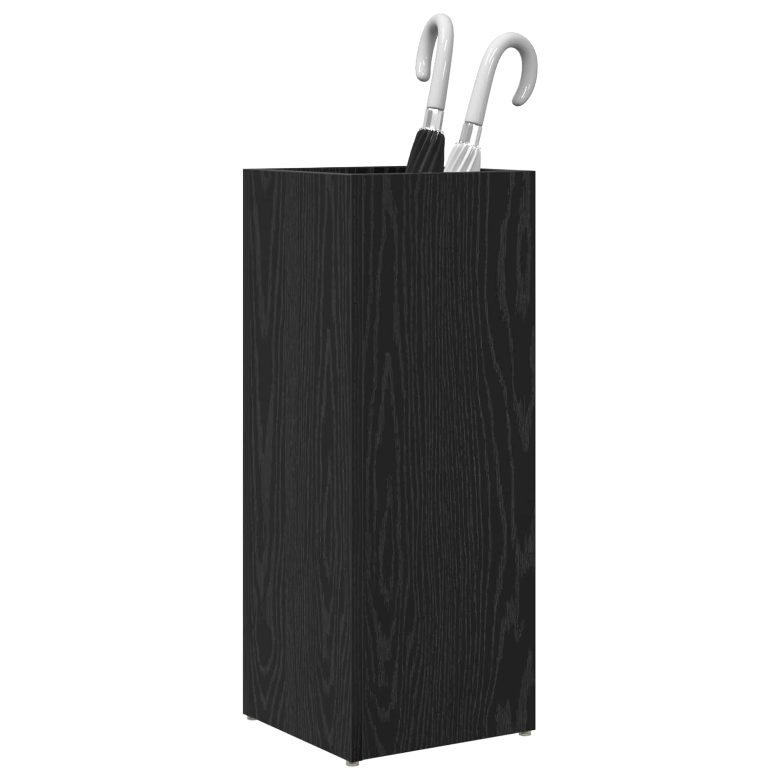 Umbrella Stand Black Oak 25 x 24.5 x 64 cm Engineered Wood