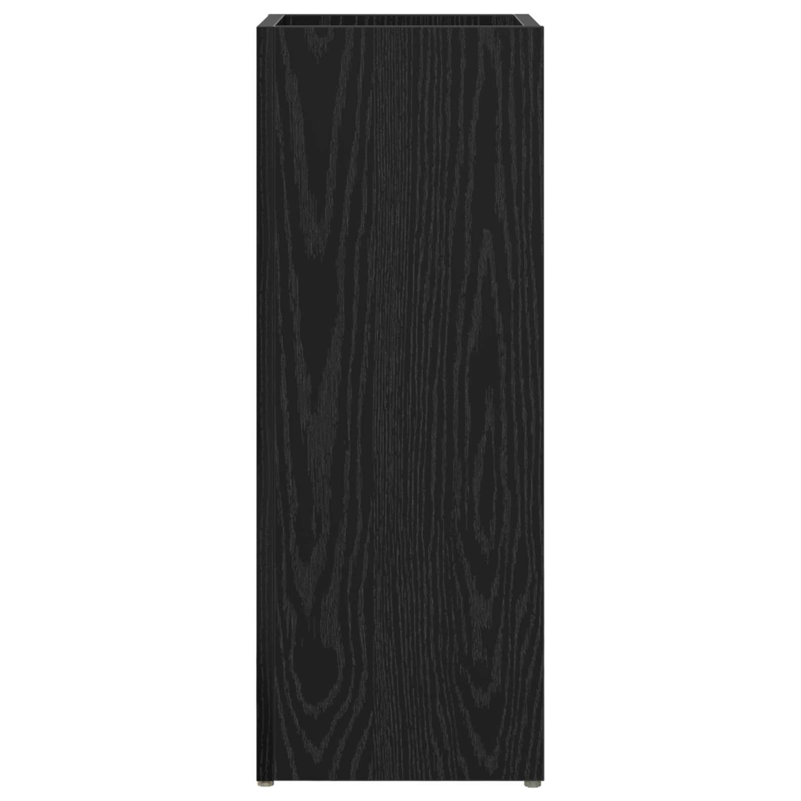 Umbrella Stand Black Oak 25 x 24.5 x 64 cm Engineered Wood