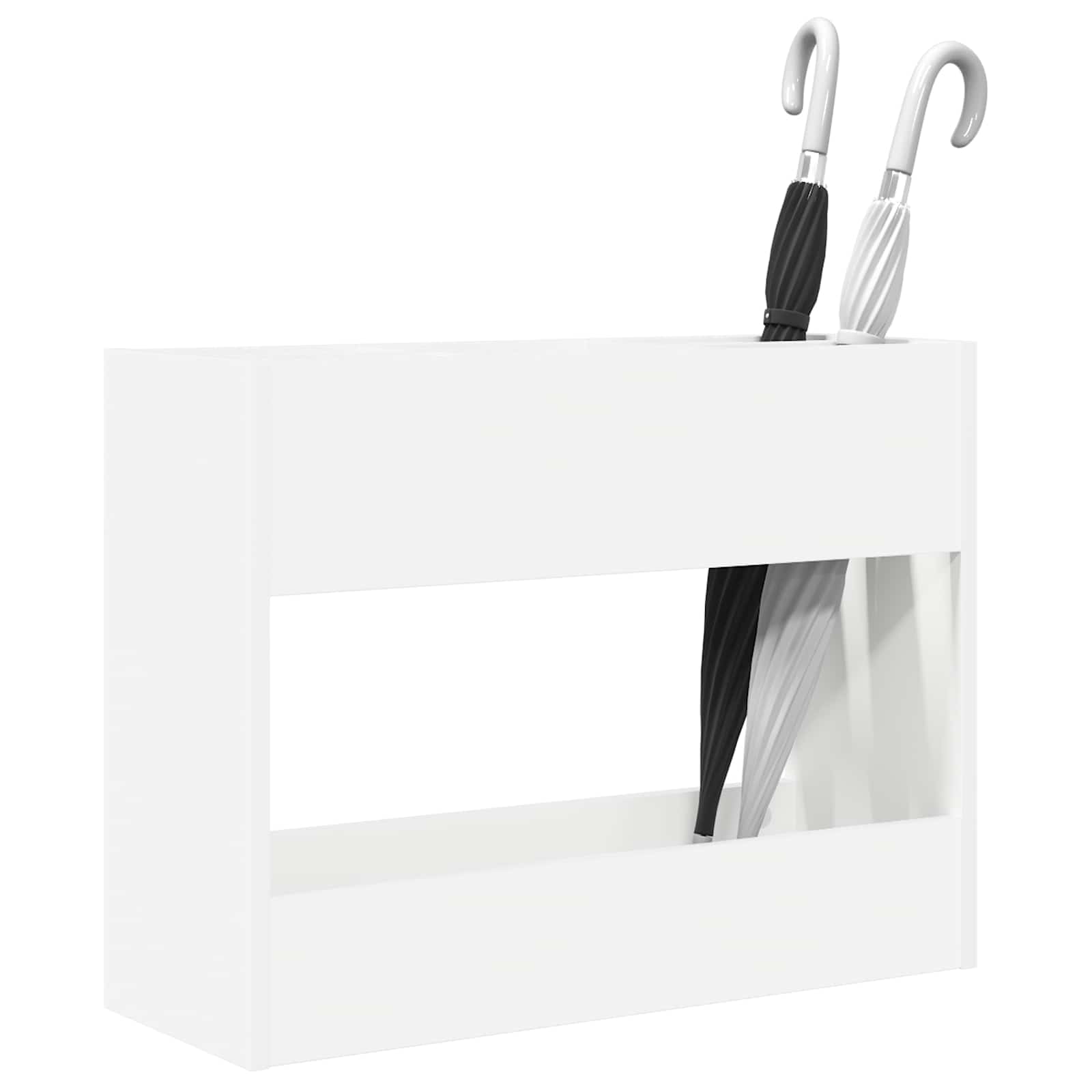 Umbrella Stand White 65 x 24 x 50 cm Engineered Wood