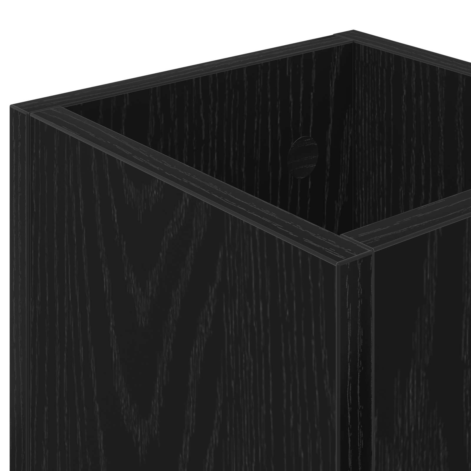 Umbrella Stand Black Oak 20 x 20 x 55.5 cm Engineered Wood