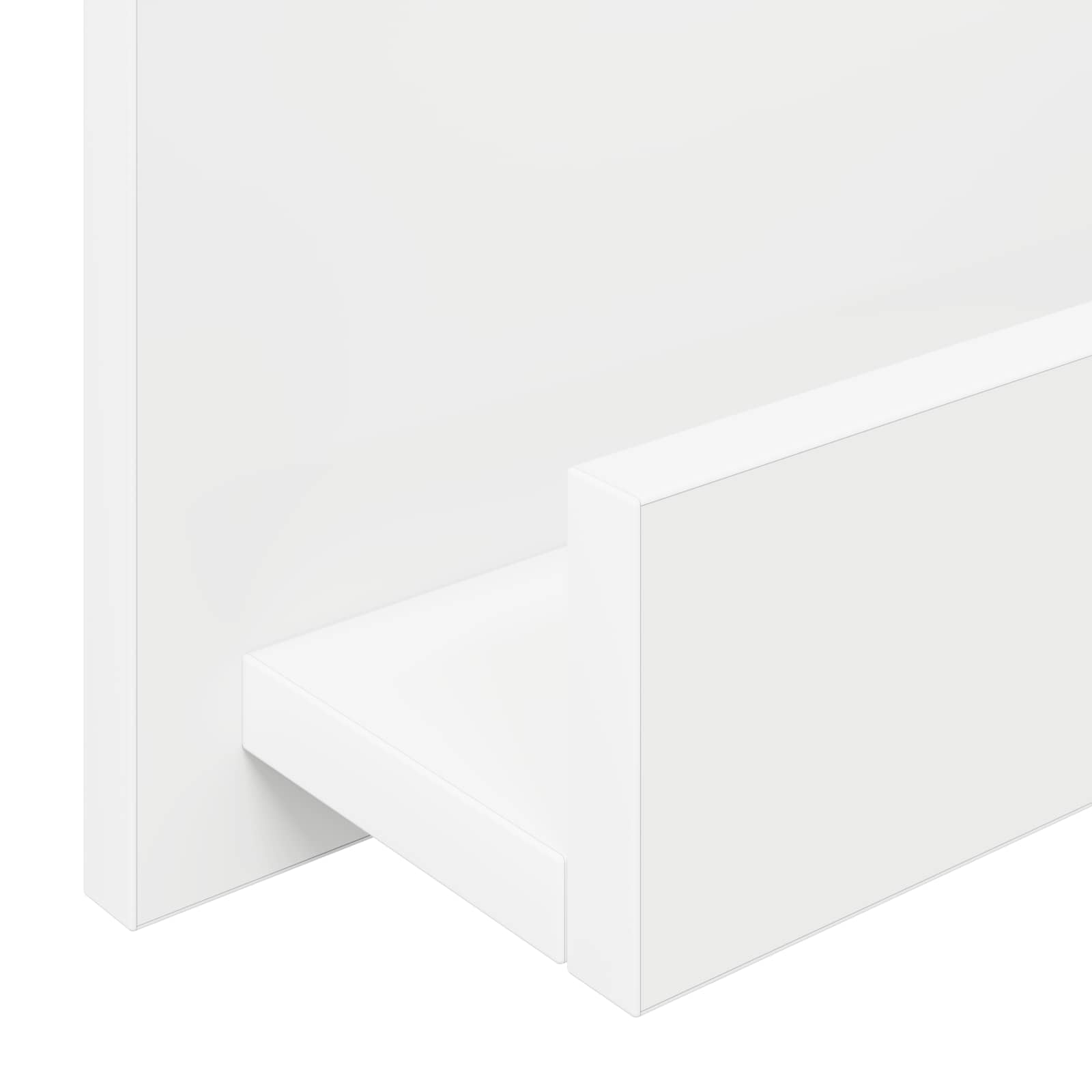 Magazine Rack with Shelf White 51 x 11 x 102 cm Engineered Wood
