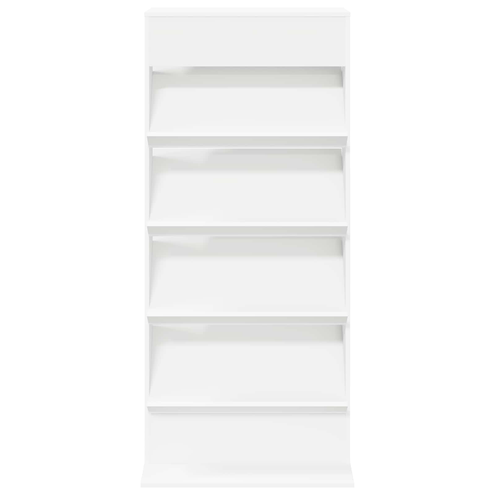 Magazine Rack White 70 x 41 x 156 cm Engineered Wood