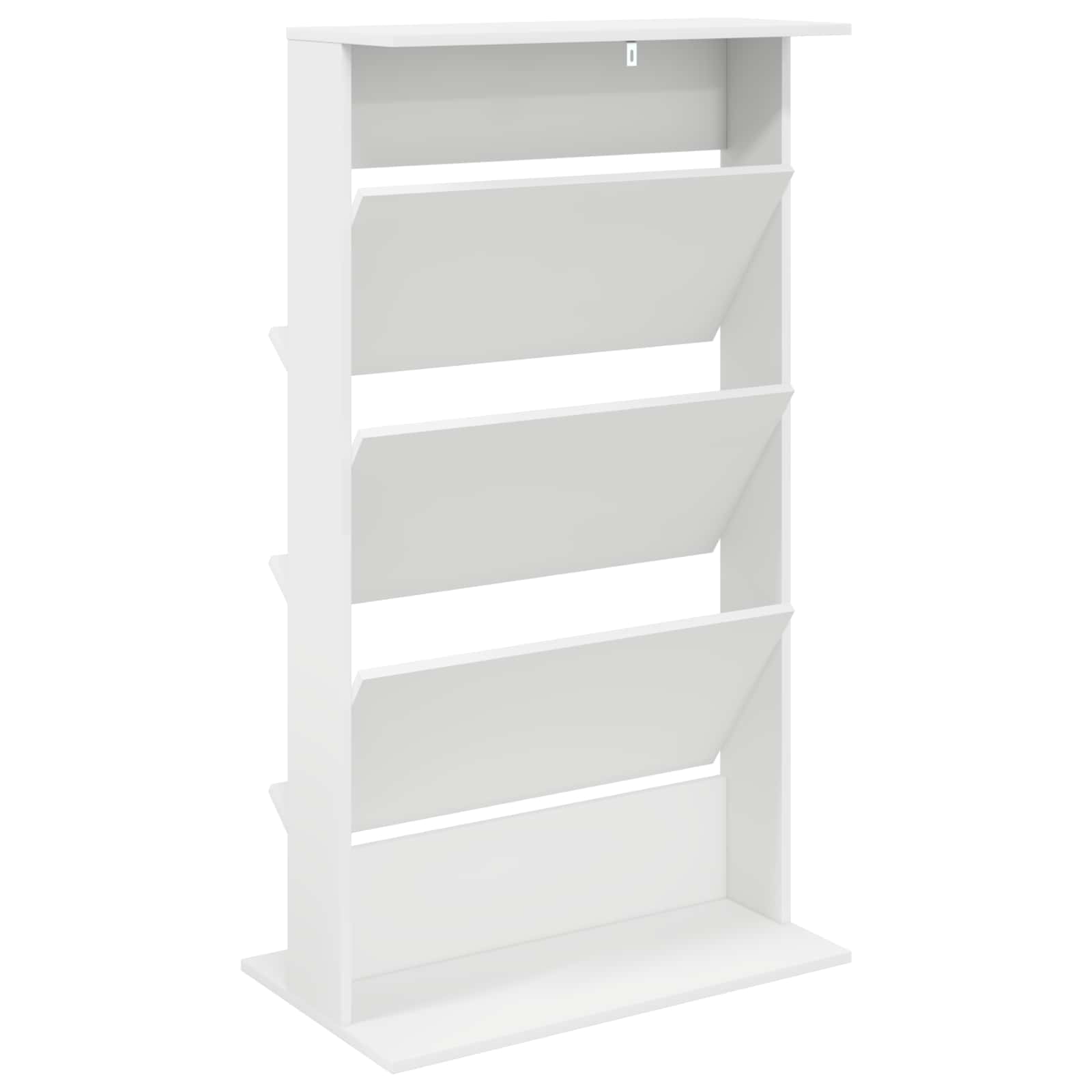 Magazine Rack White 70 x 41 x 126 cm Engineered Wood