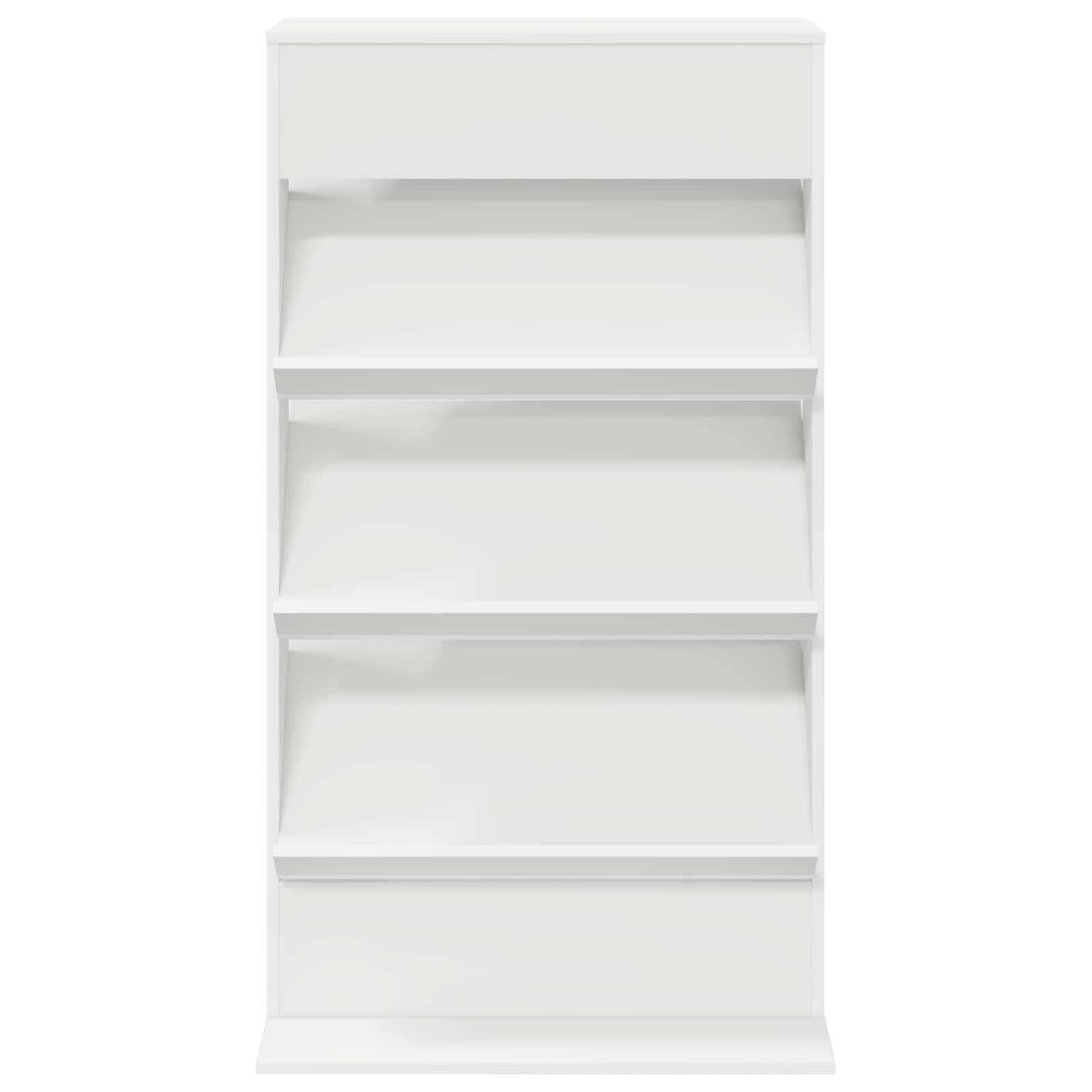 Magazine Rack White 70 x 41 x 126 cm Engineered Wood