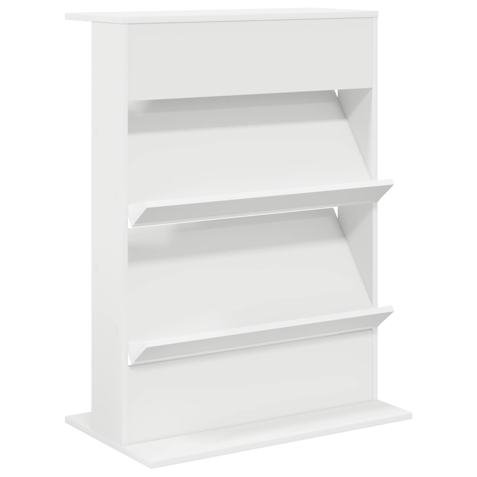 Magazine Rack White 70 x 41 x 96 cm Engineered Wood