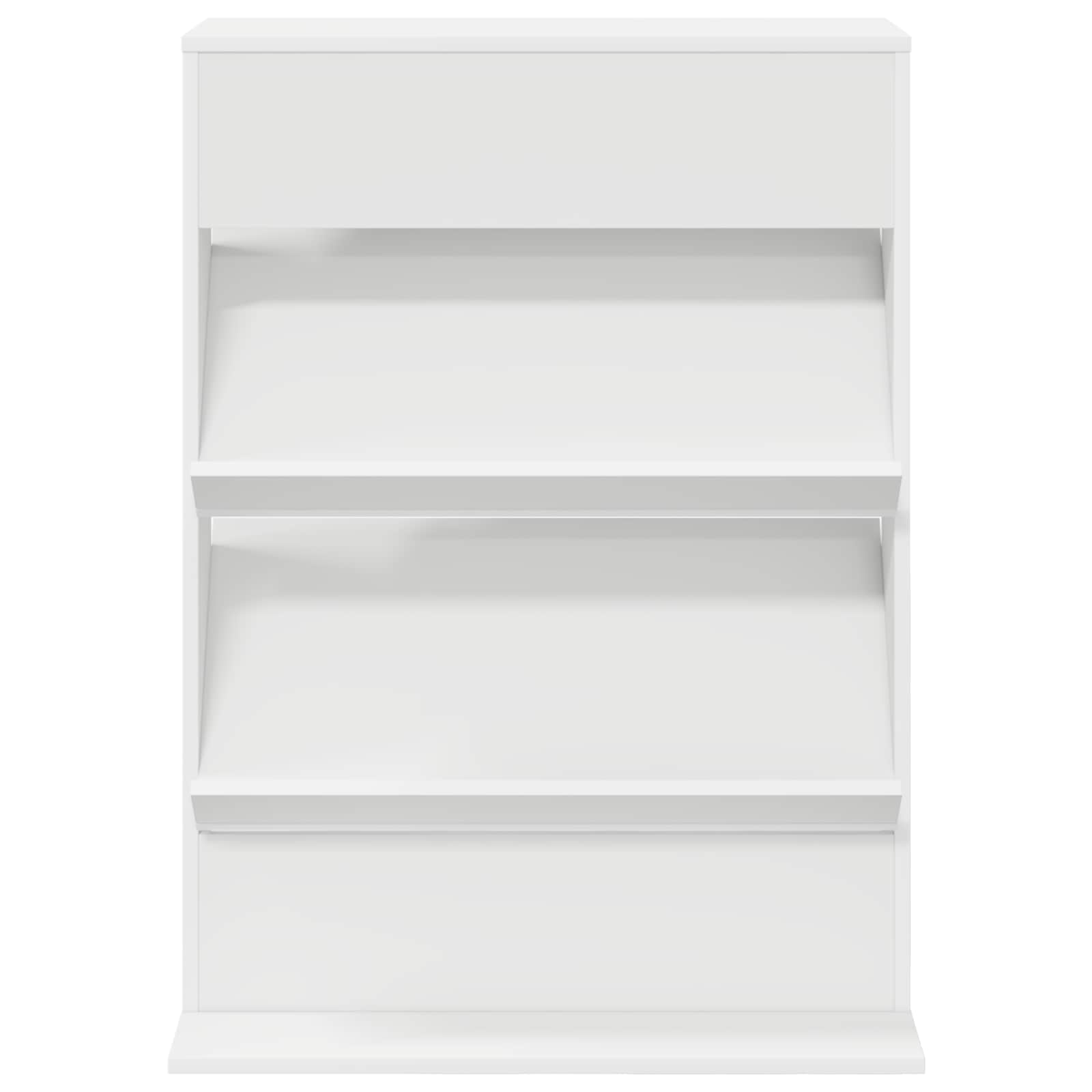Magazine Rack White 70 x 41 x 96 cm Engineered Wood