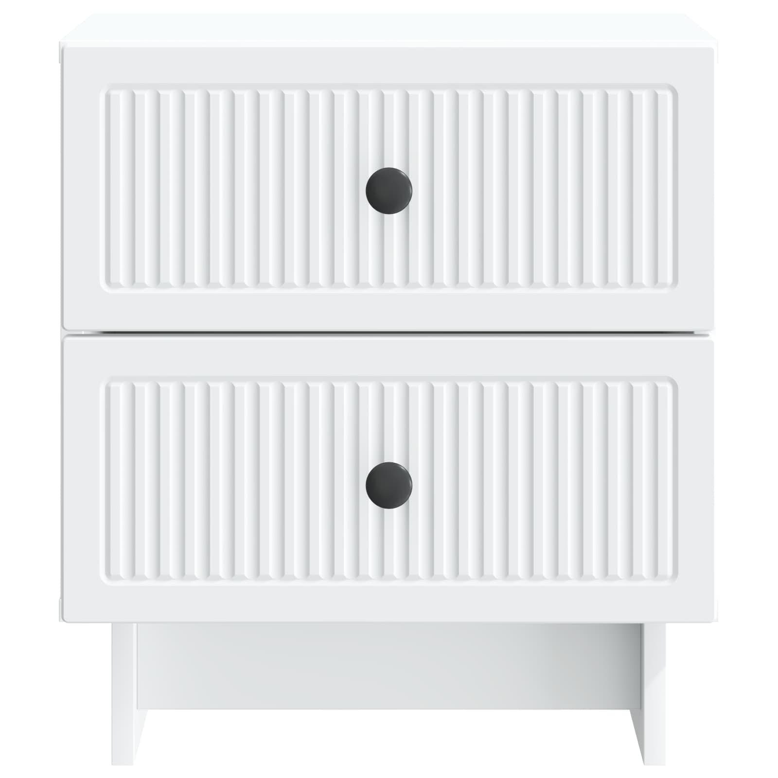 Bedside Cabinet White 43 x 34.5 x 47.5 cm Engineered Wood