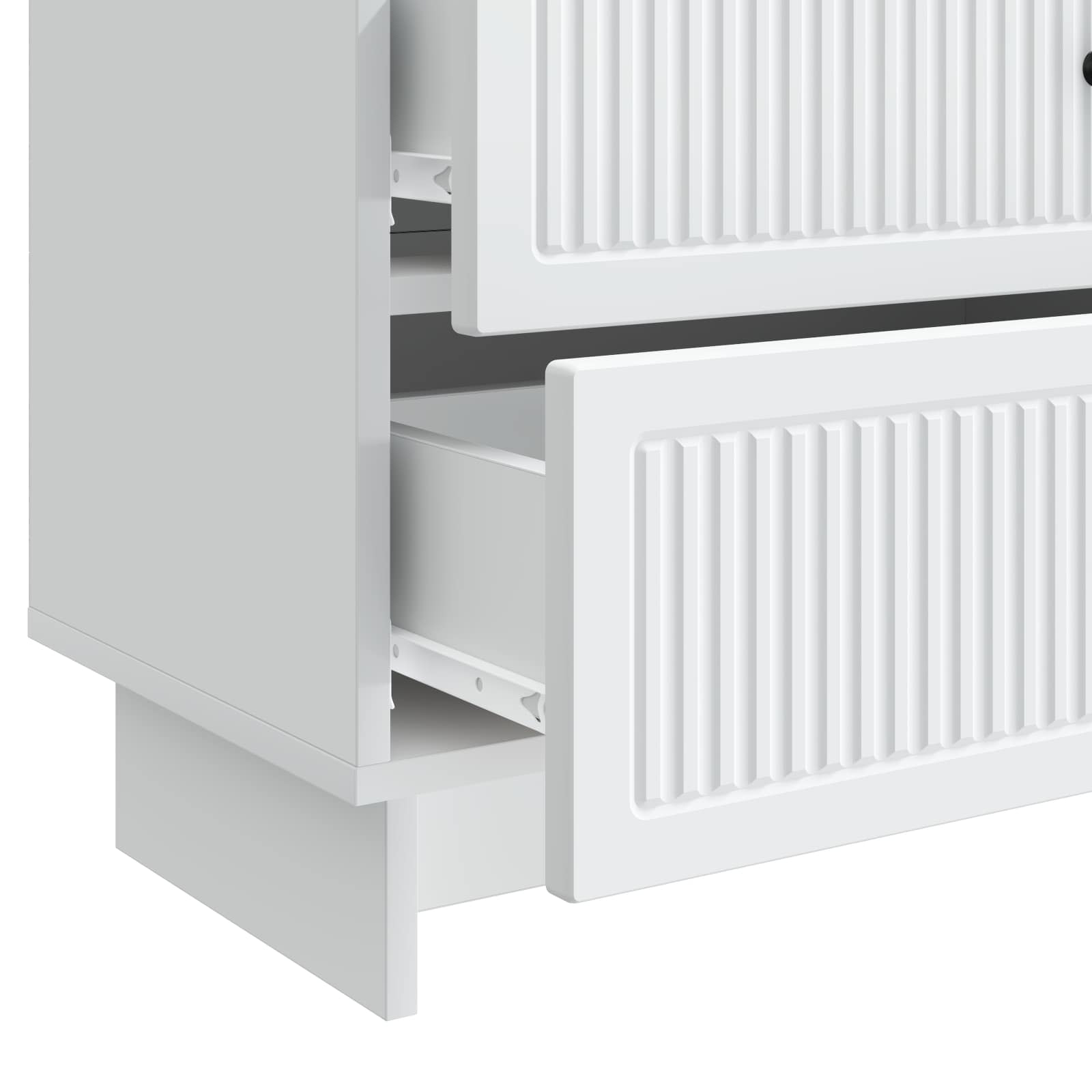 Bedside Cabinet White 62 x 34.5 x 47.5 cm Engineered Wood
