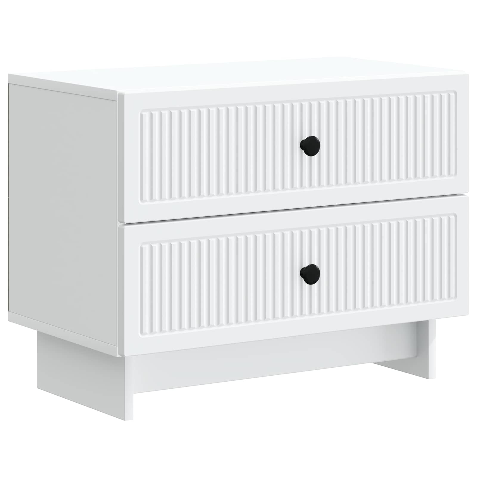 Bedside Cabinet White 62 x 34.5 x 47.5 cm Engineered Wood