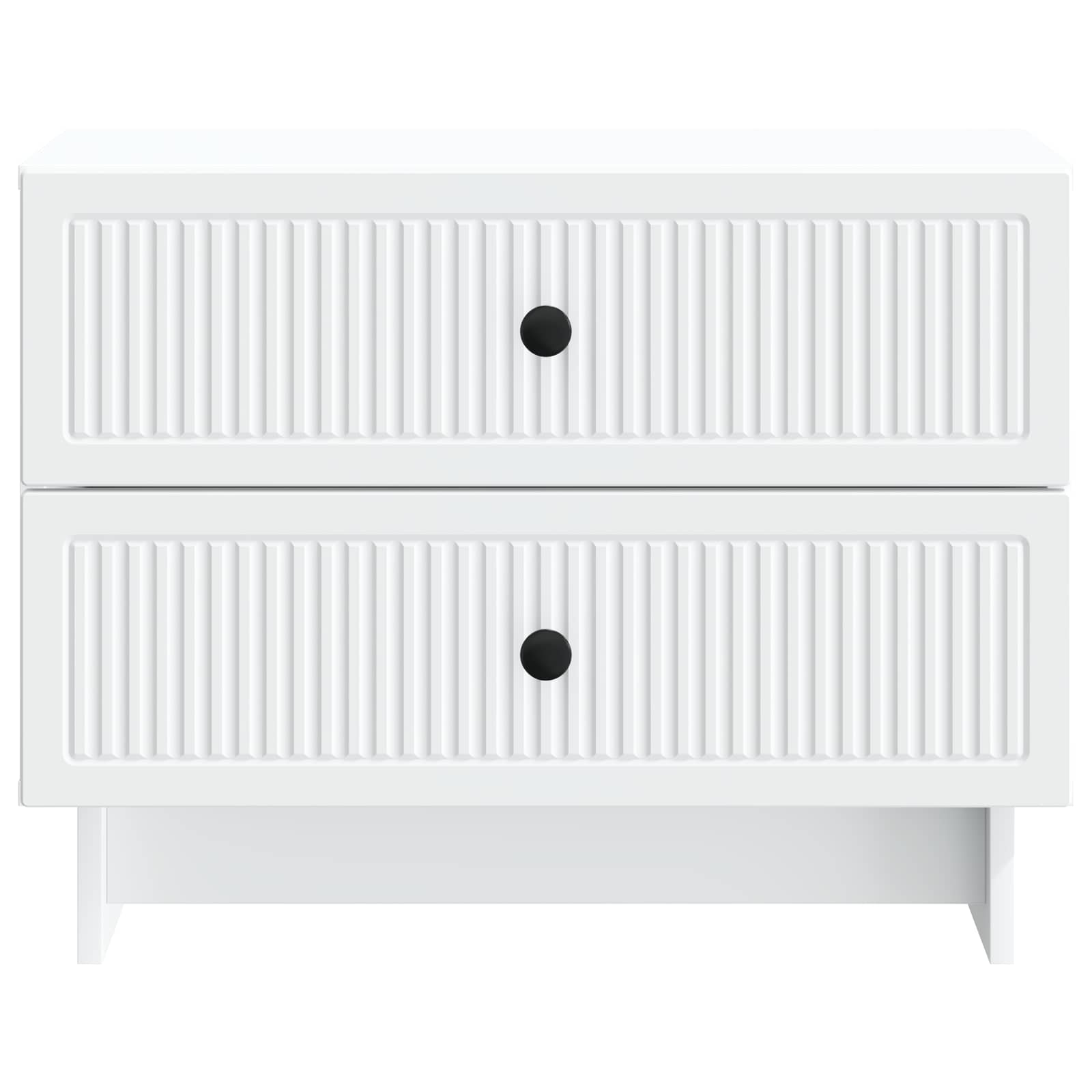 Bedside Cabinet White 62 x 34.5 x 47.5 cm Engineered Wood