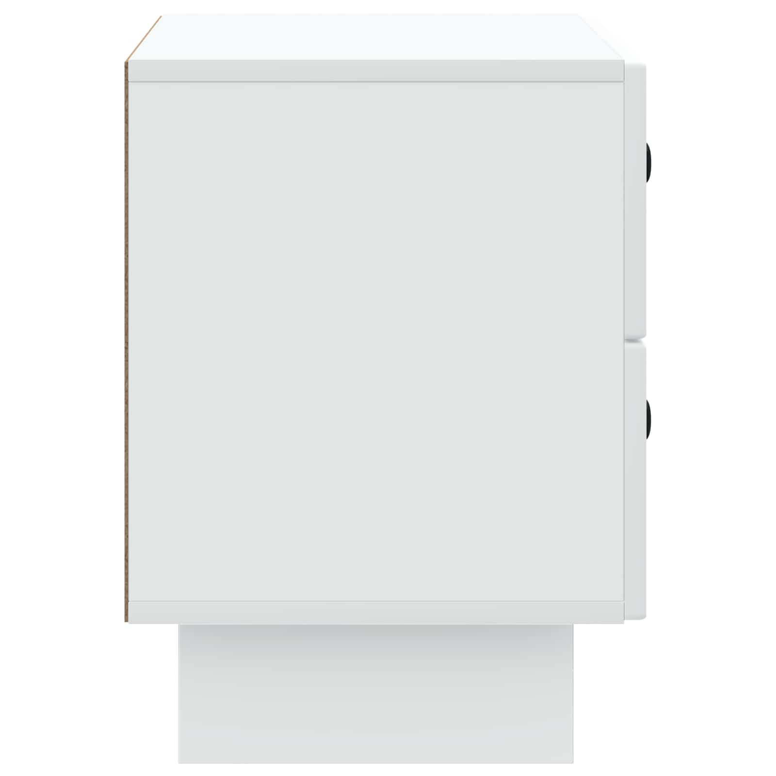 Bedside Cabinet White 62 x 34.5 x 47.5 cm Engineered Wood