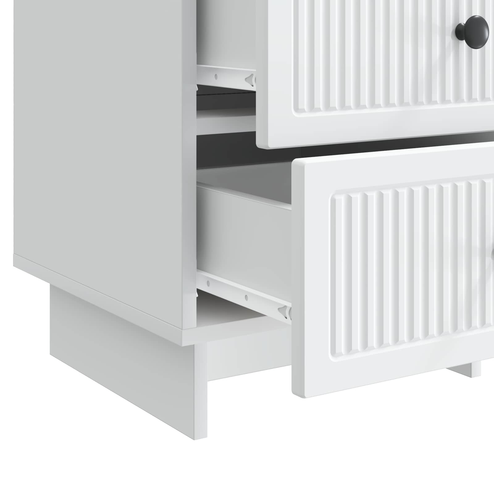 Bedside Cabinet White 43 x 41 x 66.5 cm Engineered Wood