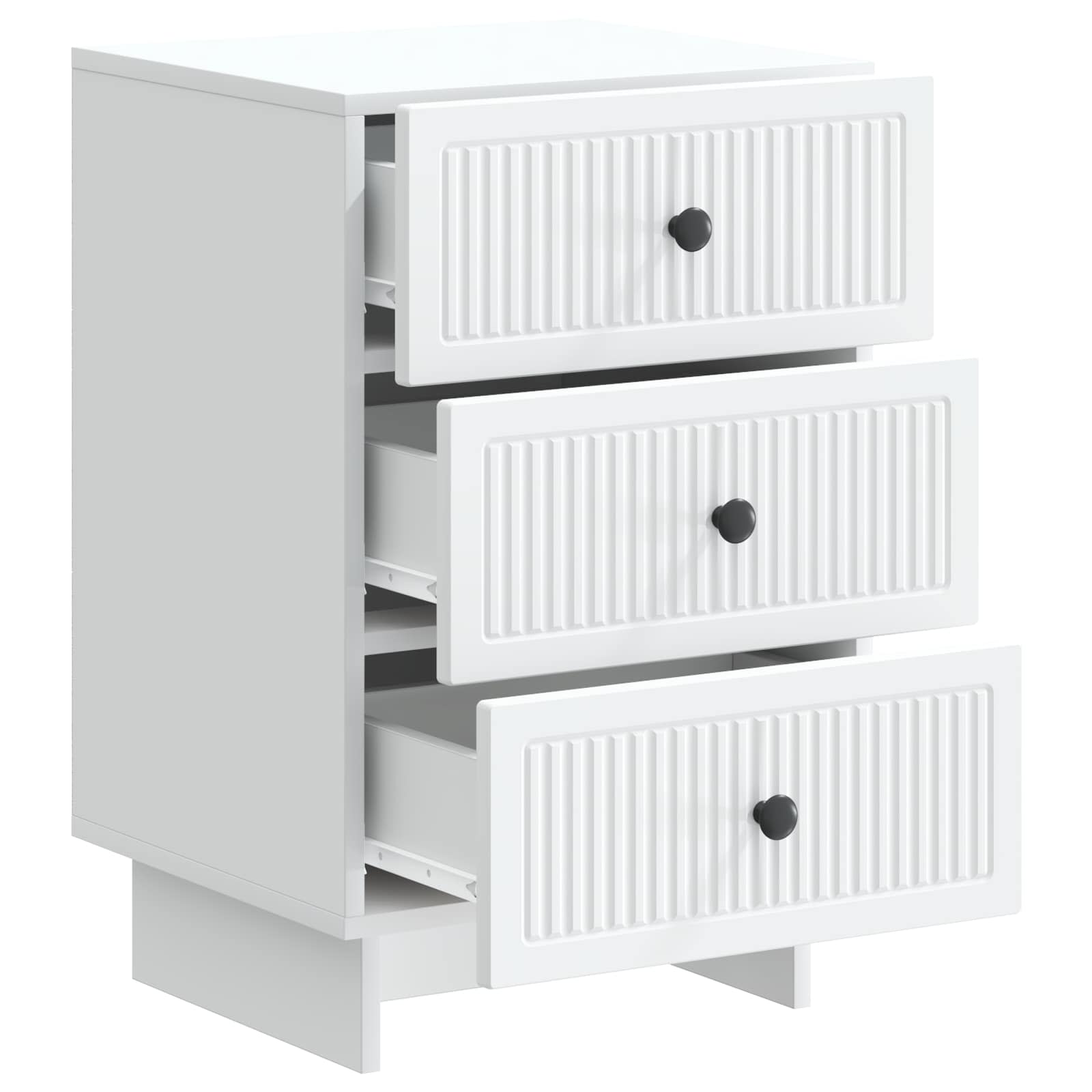 Bedside Cabinet White 43 x 41 x 66.5 cm Engineered Wood