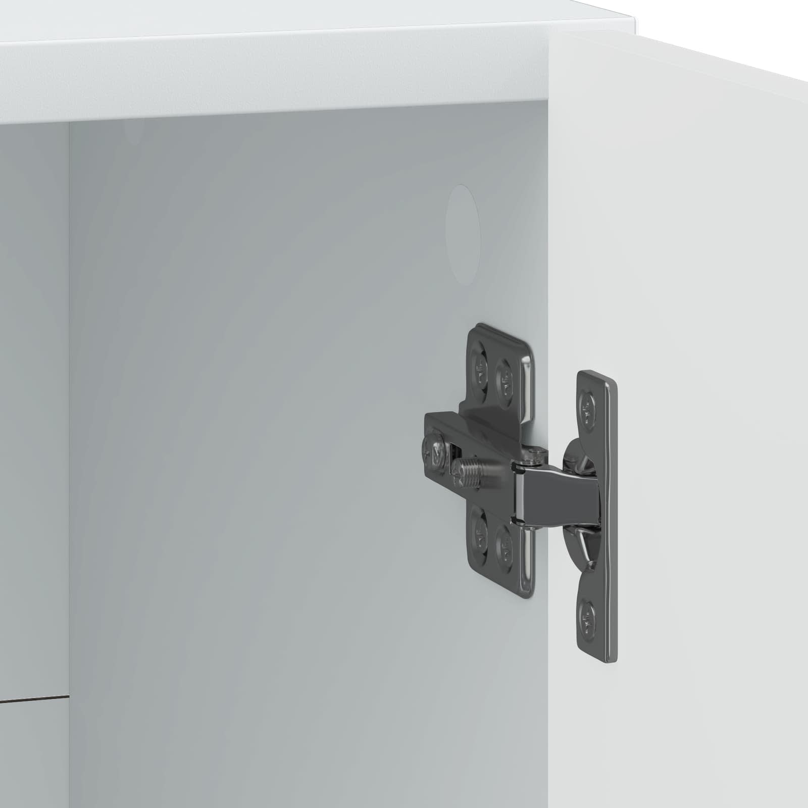 Bedside Cabinet White 43 x 34.5 x 50 cm Engineered Wood