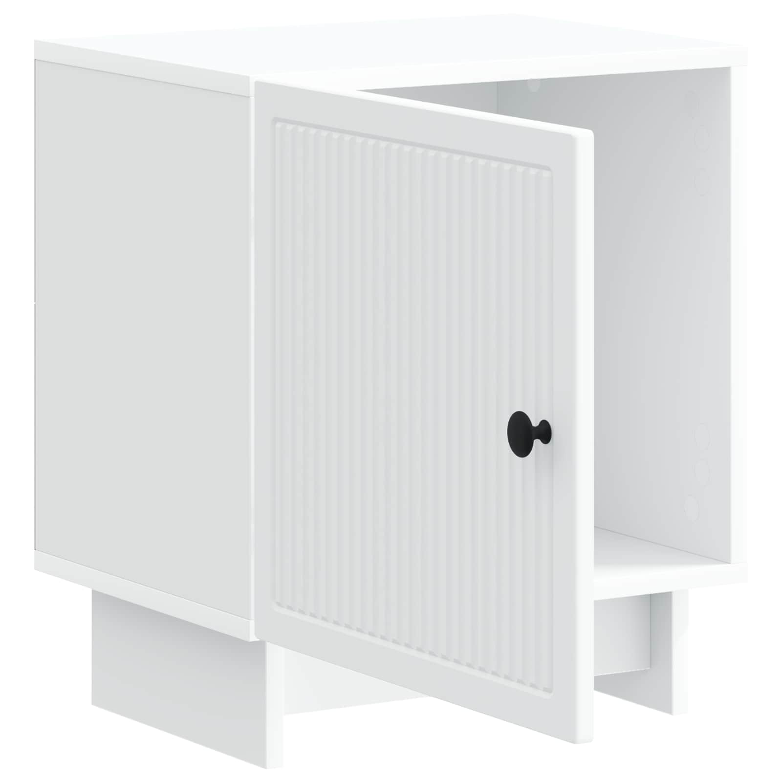 Bedside Cabinet White 43 x 34.5 x 50 cm Engineered Wood