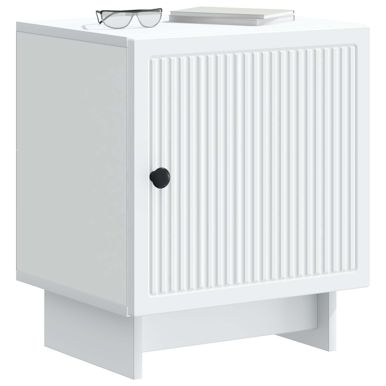 Bedside Cabinet White 43 x 34.5 x 50 cm Engineered Wood
