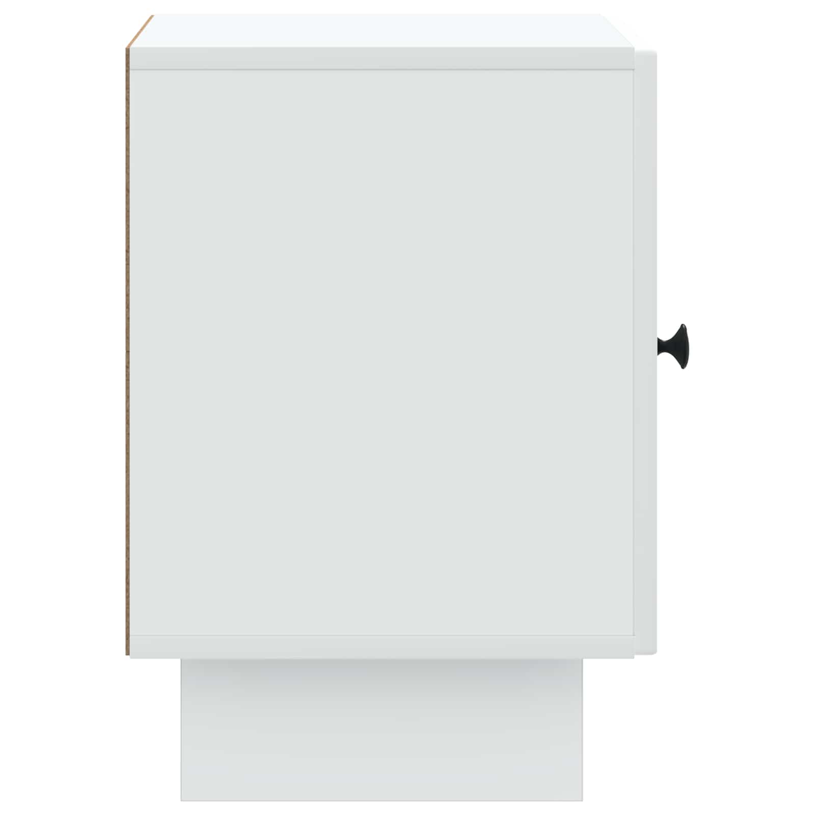 Bedside Cabinet White 43 x 34.5 x 50 cm Engineered Wood