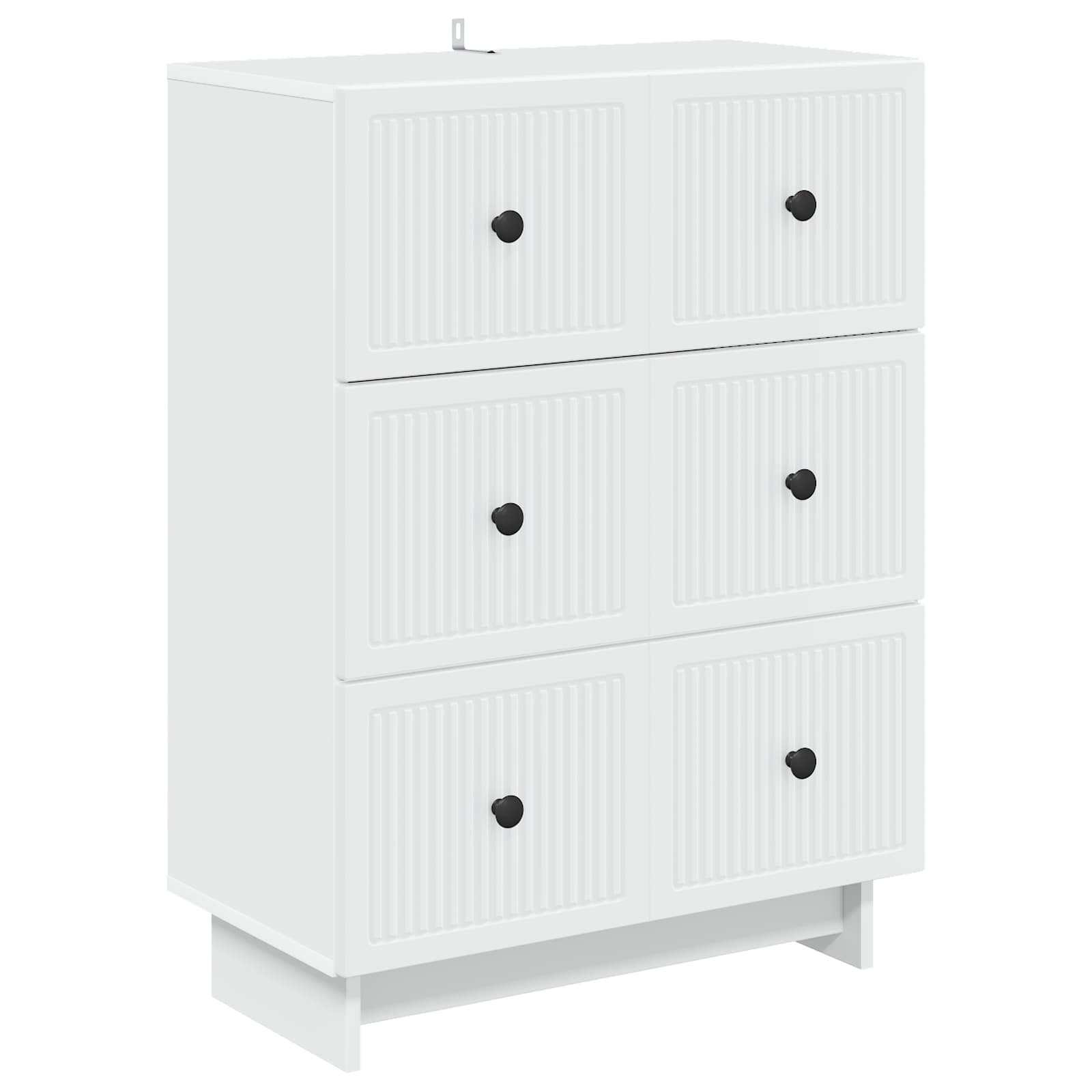 Drawer Cabinet White 66 x 34.5 x 90 cm Engineered Wood