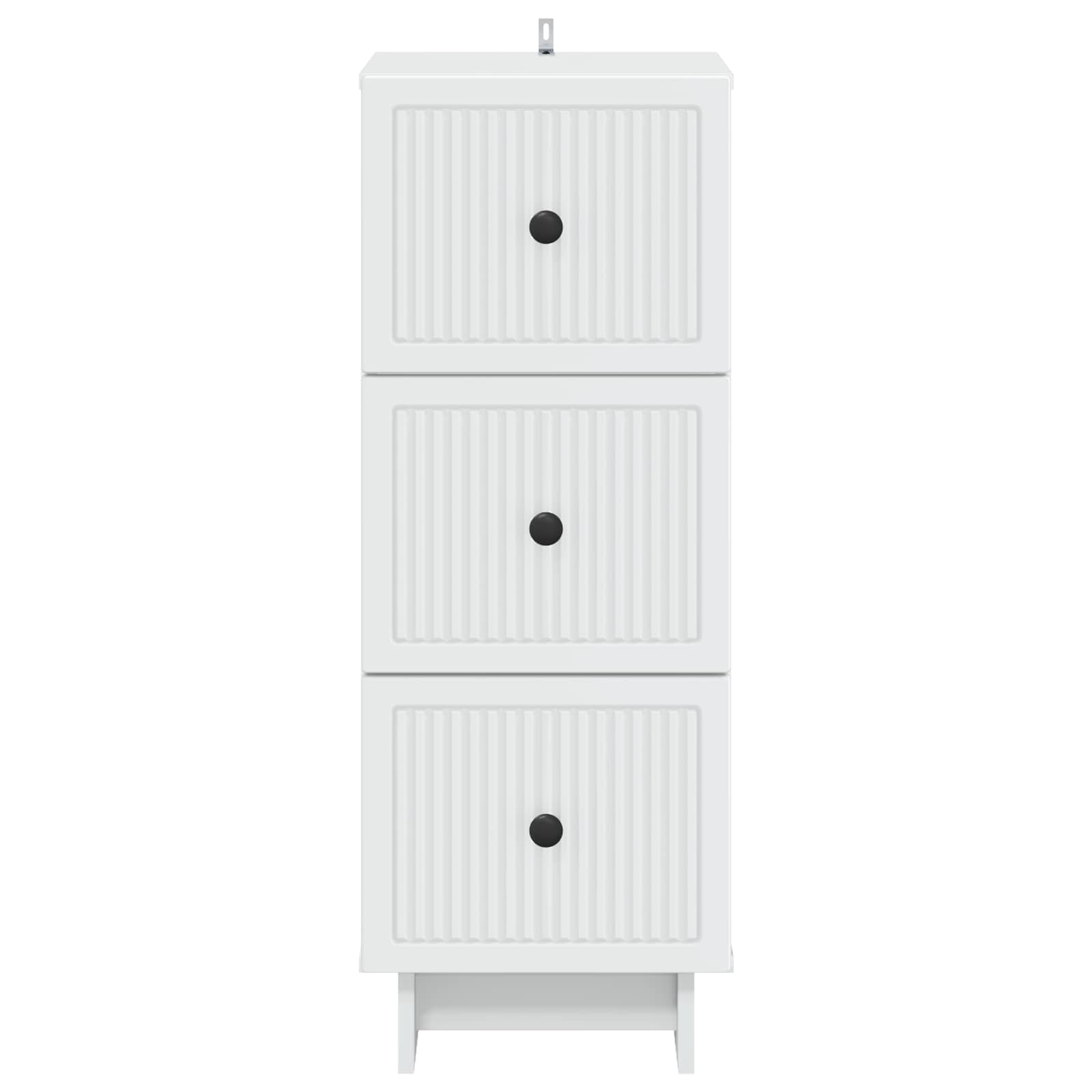 Drawer Cabinet White 33 x 34.5 x 90 cm Engineered Wood