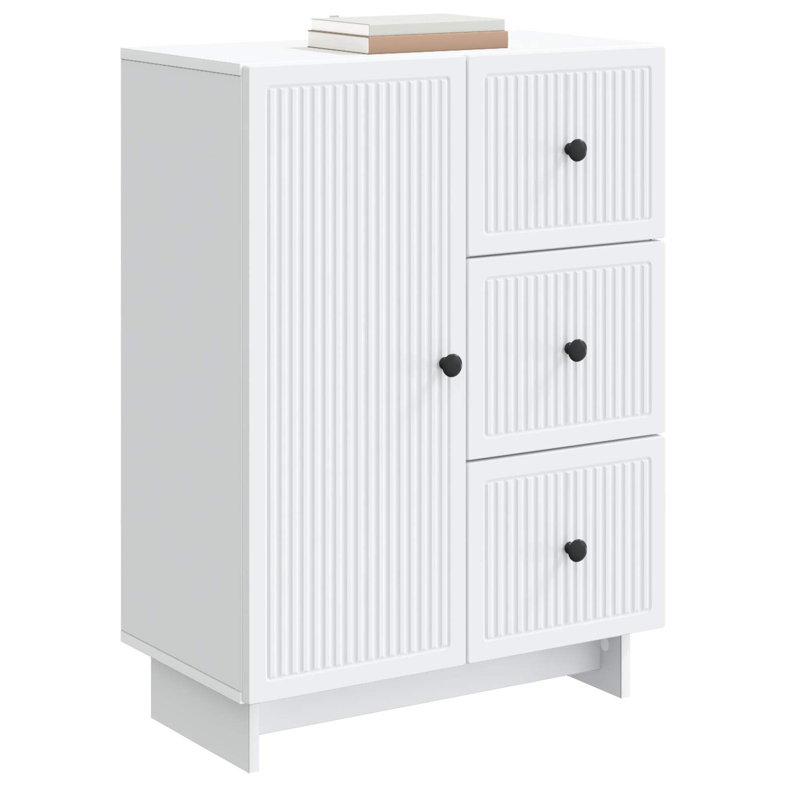 Sideboard with Drawer White 66 x 34.5 x 90 cm Engineered Wood