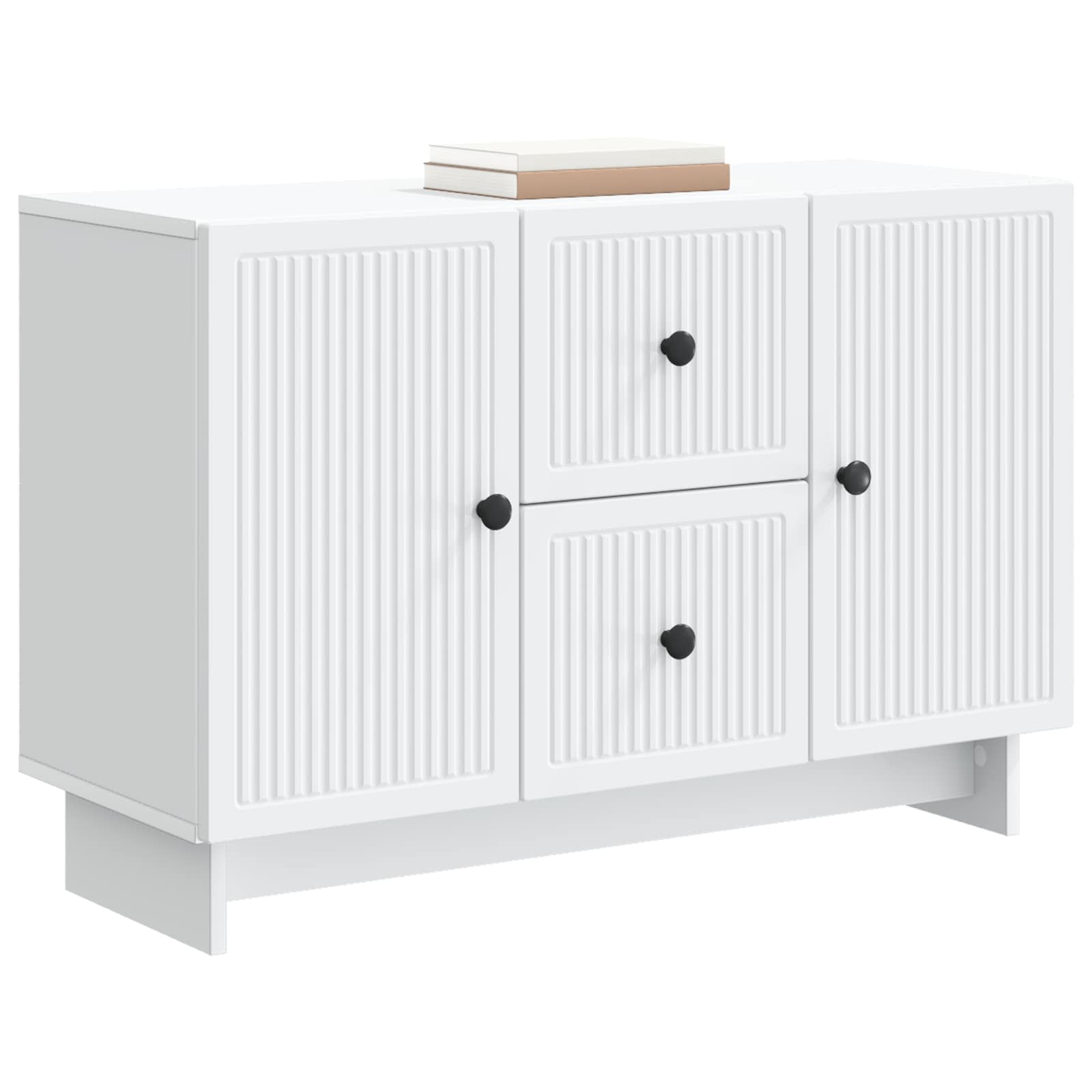 Sideboard with Drawer White 89 x 34.5 x 60 cm Engineered Wood