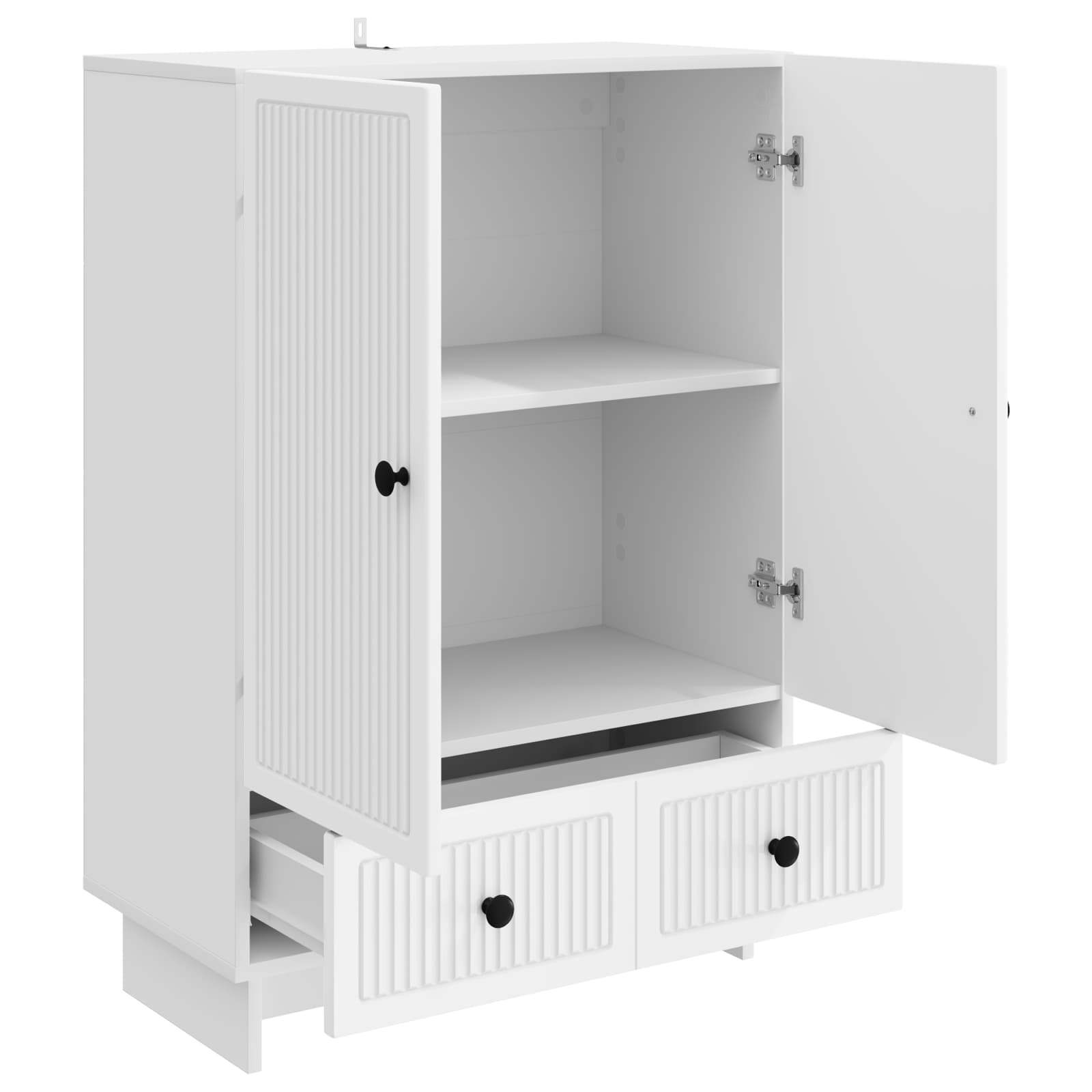 Sideboard White 66 x 34.5 x 95 cm Engineered Wood