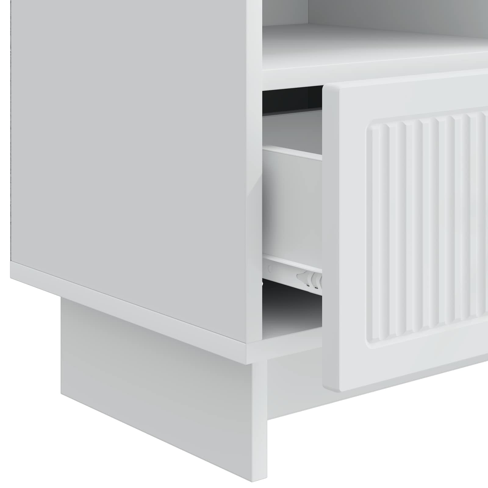TV Cabinet with Drawer White 102 x 34.5 x 50 cm Engineered Wood