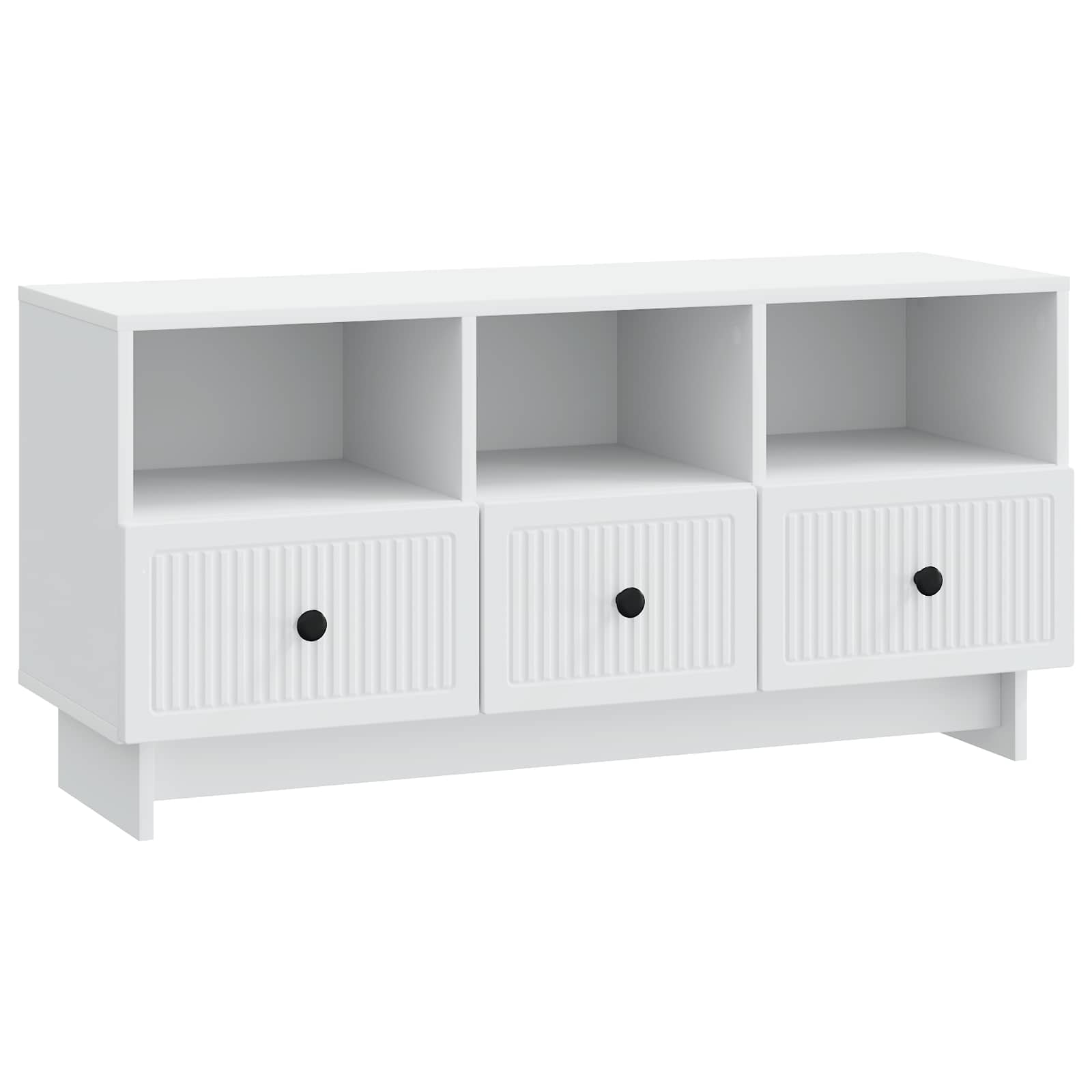 TV Cabinet with Drawer White 102 x 34.5 x 50 cm Engineered Wood