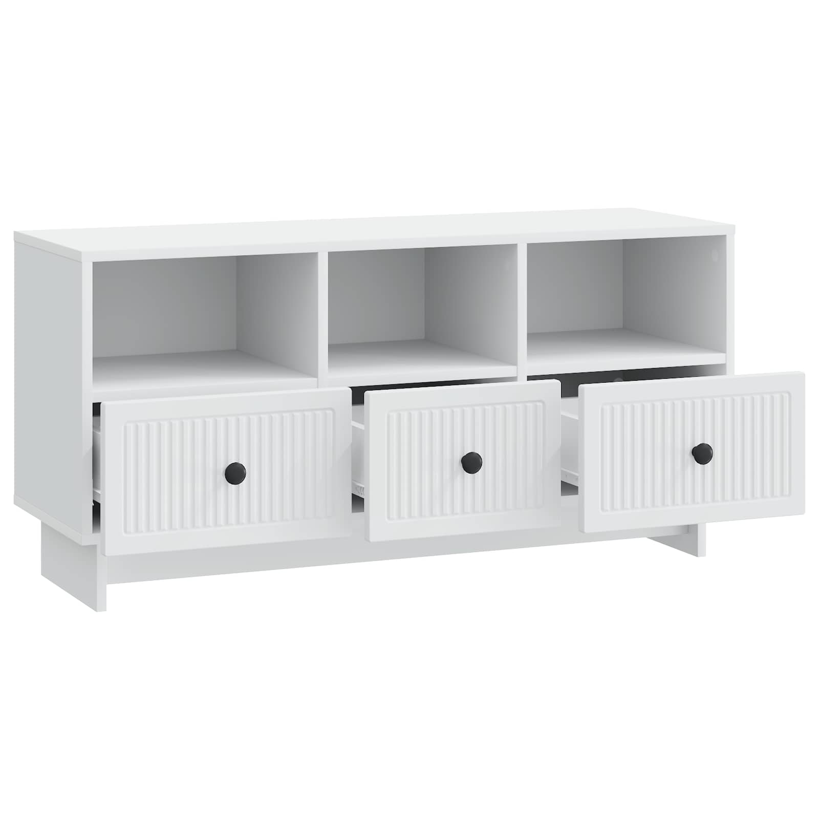 TV Cabinet with Drawer White 102 x 34.5 x 50 cm Engineered Wood