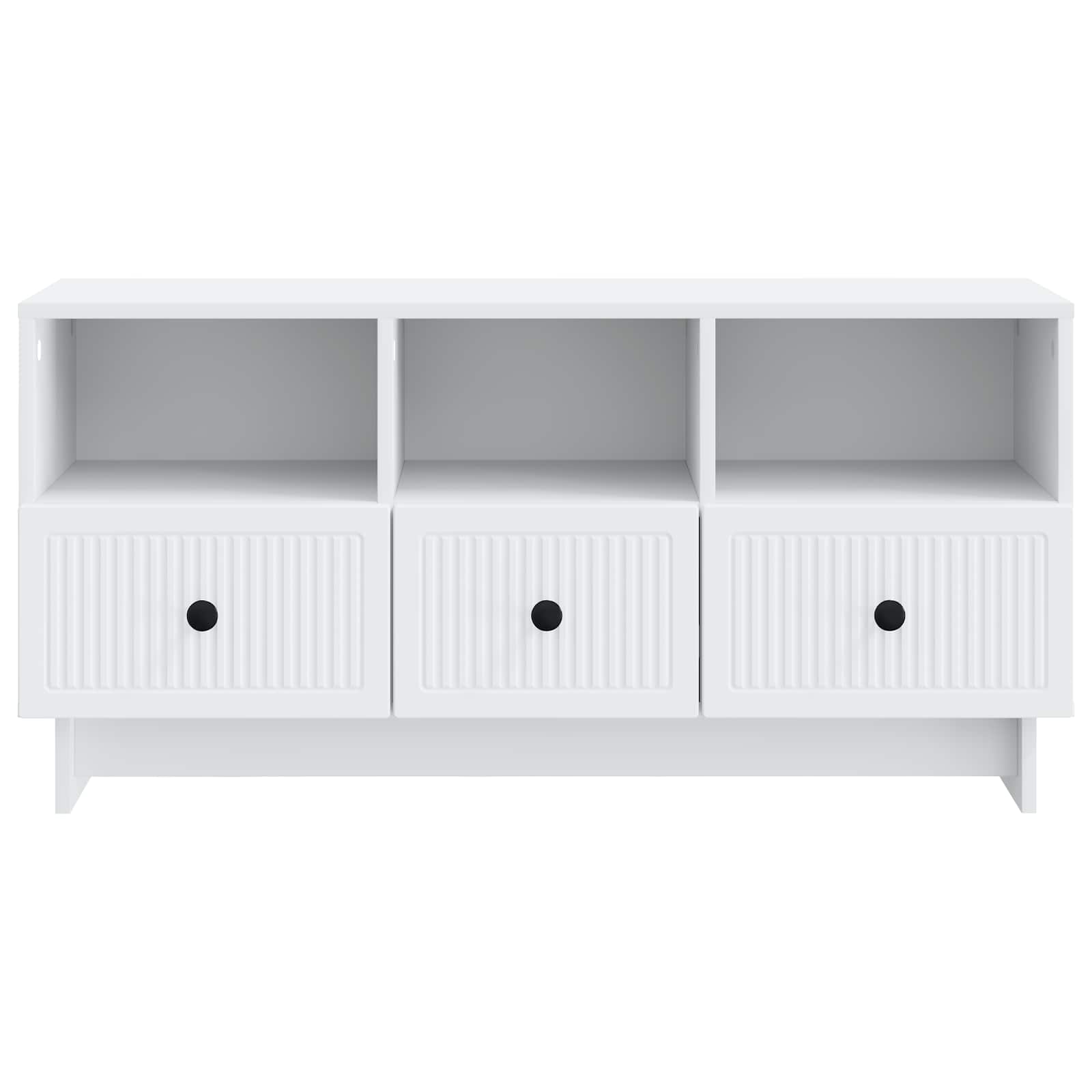 TV Cabinet with Drawer White 102 x 34.5 x 50 cm Engineered Wood