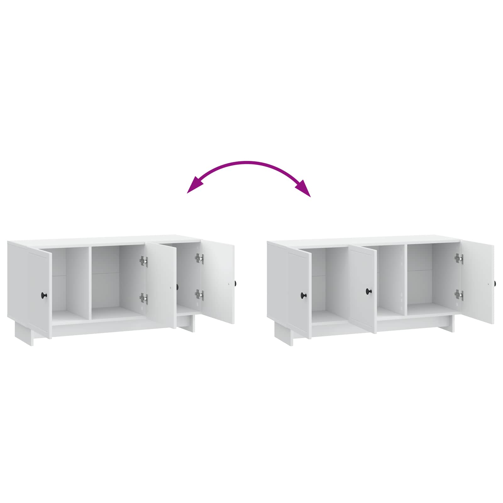 TV Cabinet White 99 x 34.5 x 50 cm Engineered Wood