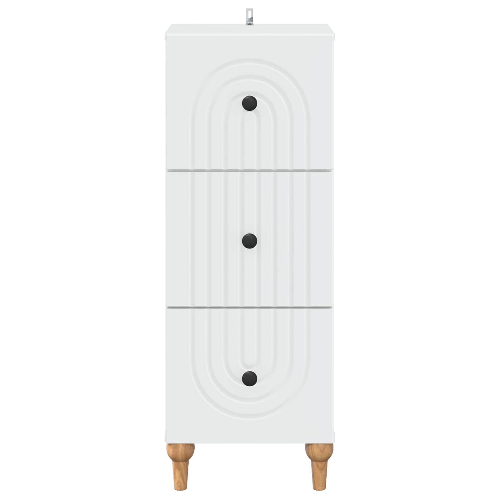 Drawer Cabinet White 33 x 34.5 x 90 cm Engineered Wood