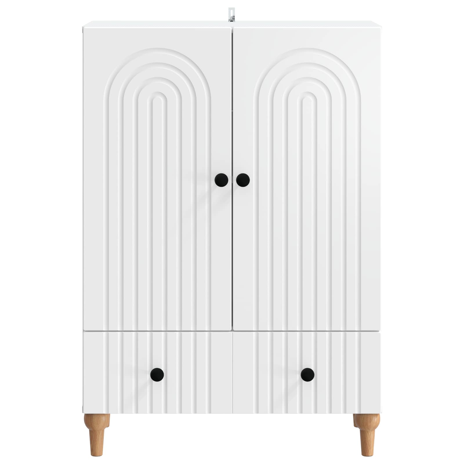 Sideboard with Drawer White 66 x 34.5 x 95 cm Engineered Wood