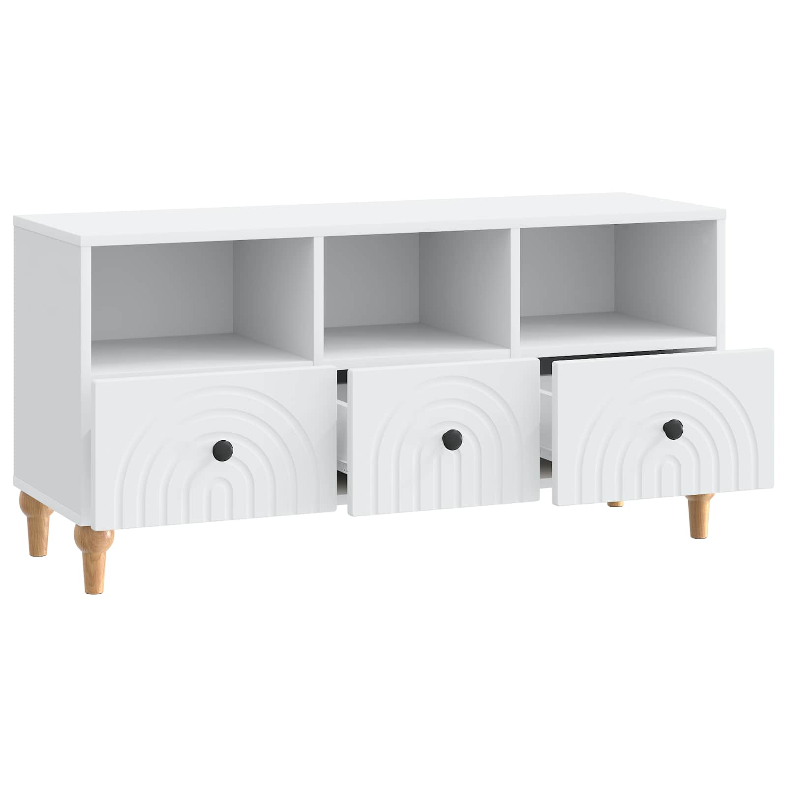 TV Cabinet White 102 x 34.5 x 50 cm Engineered Wood