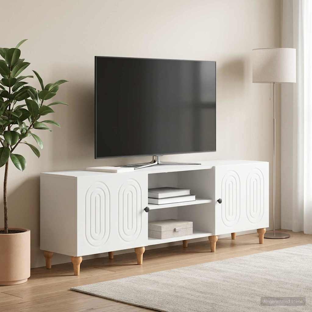 TV Cabinet White 150 x 31 x 50 cm Engineered Wood