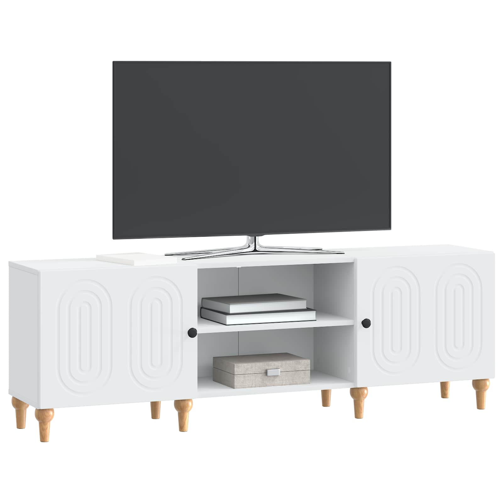 TV Cabinet White 150 x 31 x 50 cm Engineered Wood