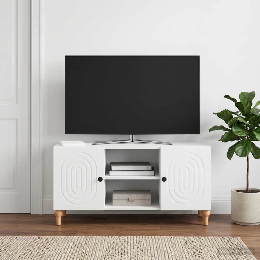 TV Cabinet White 102 x 34.5 x 50 cm Engineered Wood