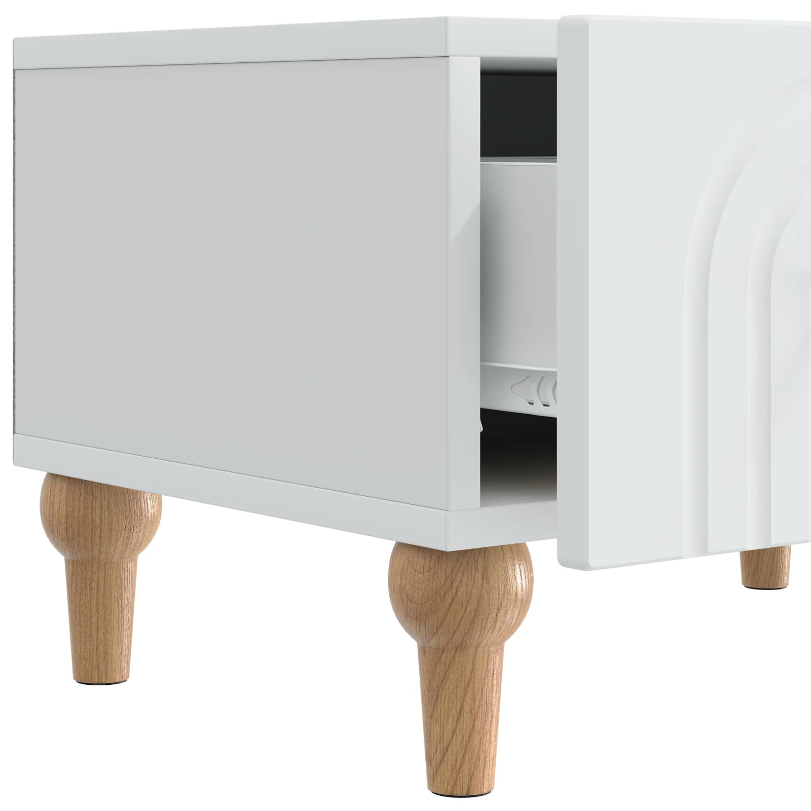 TV Cabinet with Drawer White 147 x 34.5 x 30 cm Engineered Wood